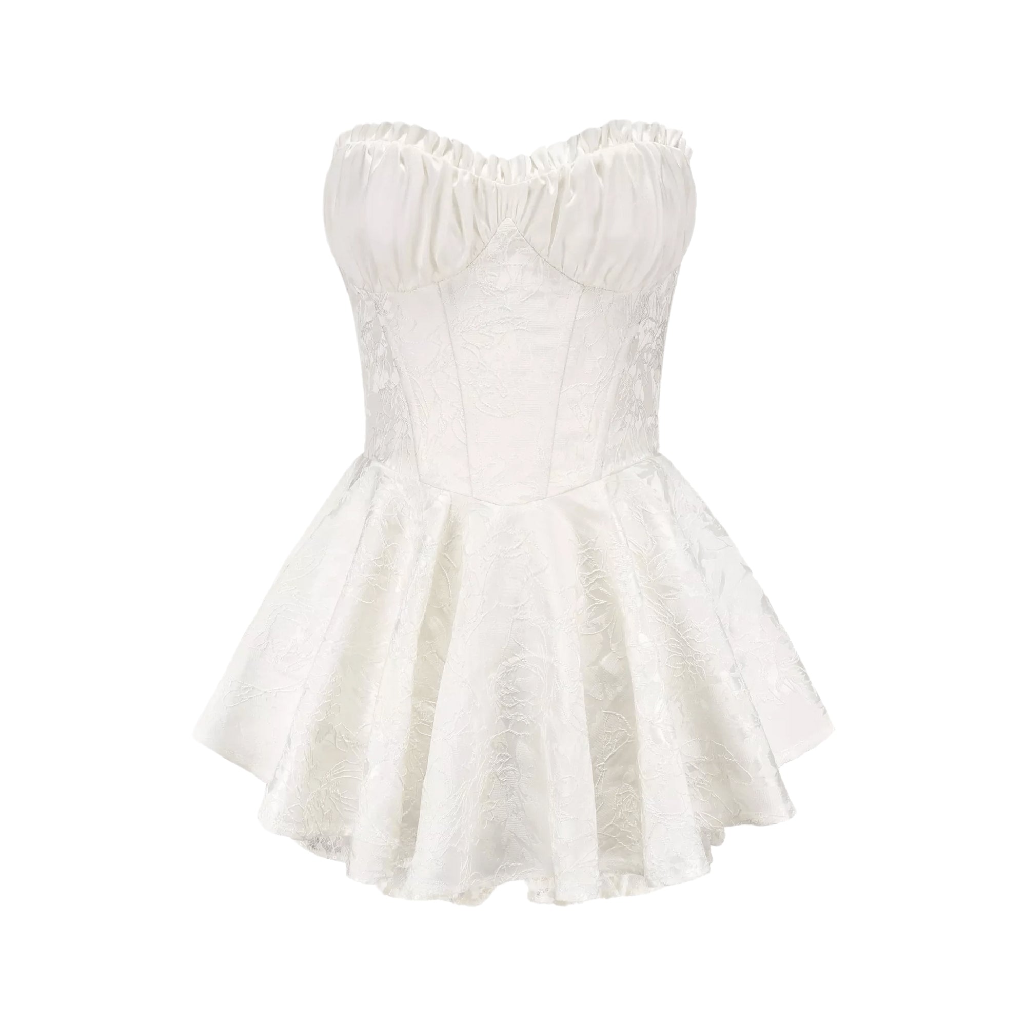 Μίνι Φόρεμα Με Φαρδιά Γραμμή Και Δαντέλα Airina, Κεντημένο Με Στάμπα