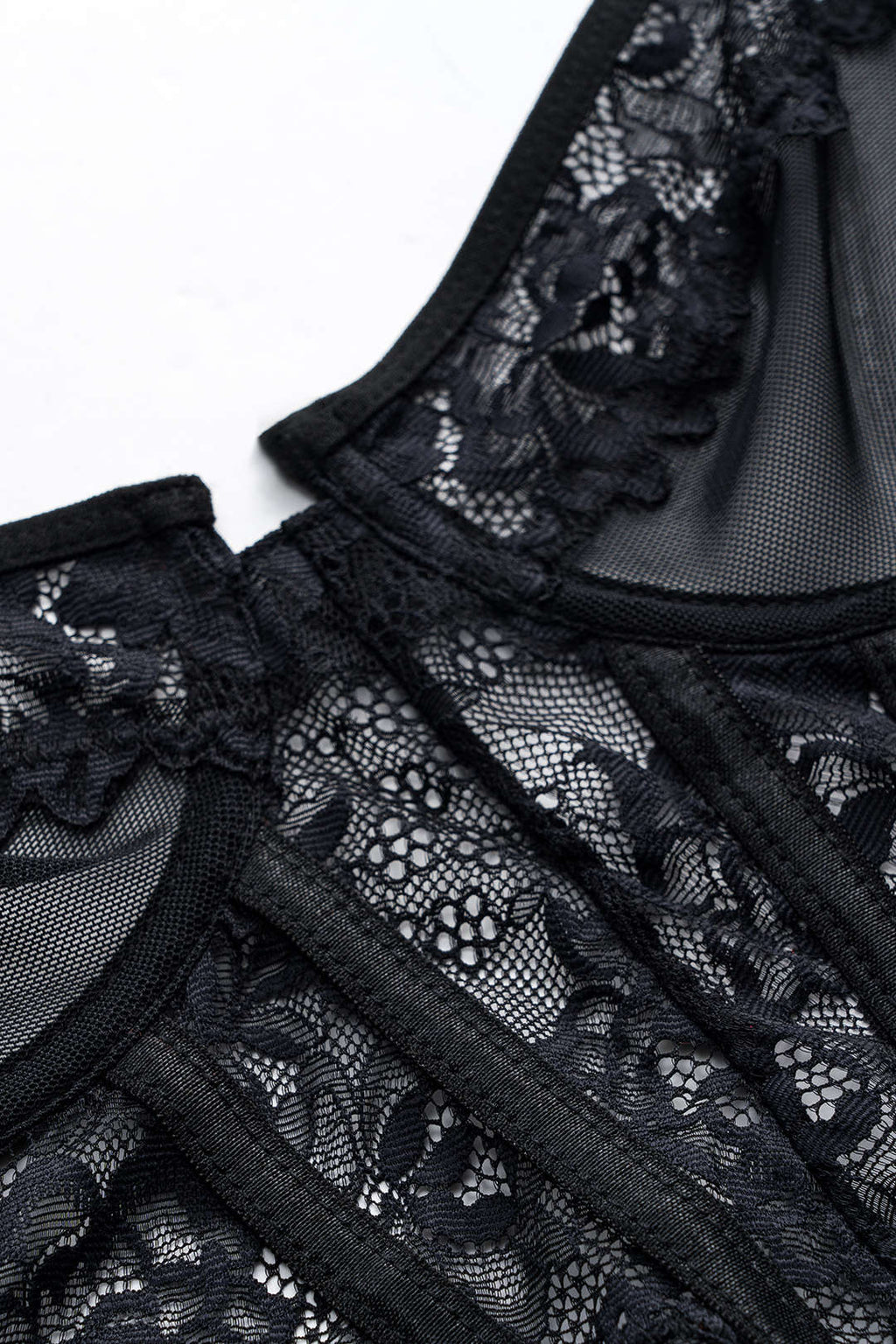 Κορμάκι-Κορσέ Από Τούλι Και Δαντέλα