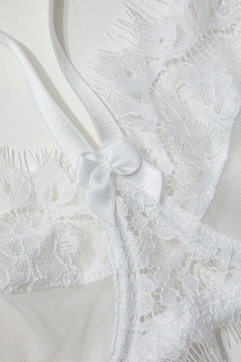 Σετ Ζαρτιέρες Με Δαντέλα Και Διάφανη Σόλα