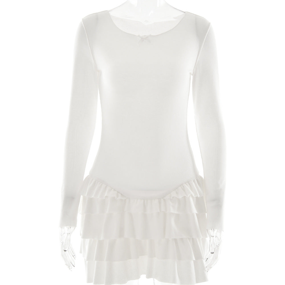 Φόρεμα Με Στρώσεις Και Βολάν Σε Στενή Γραμμή