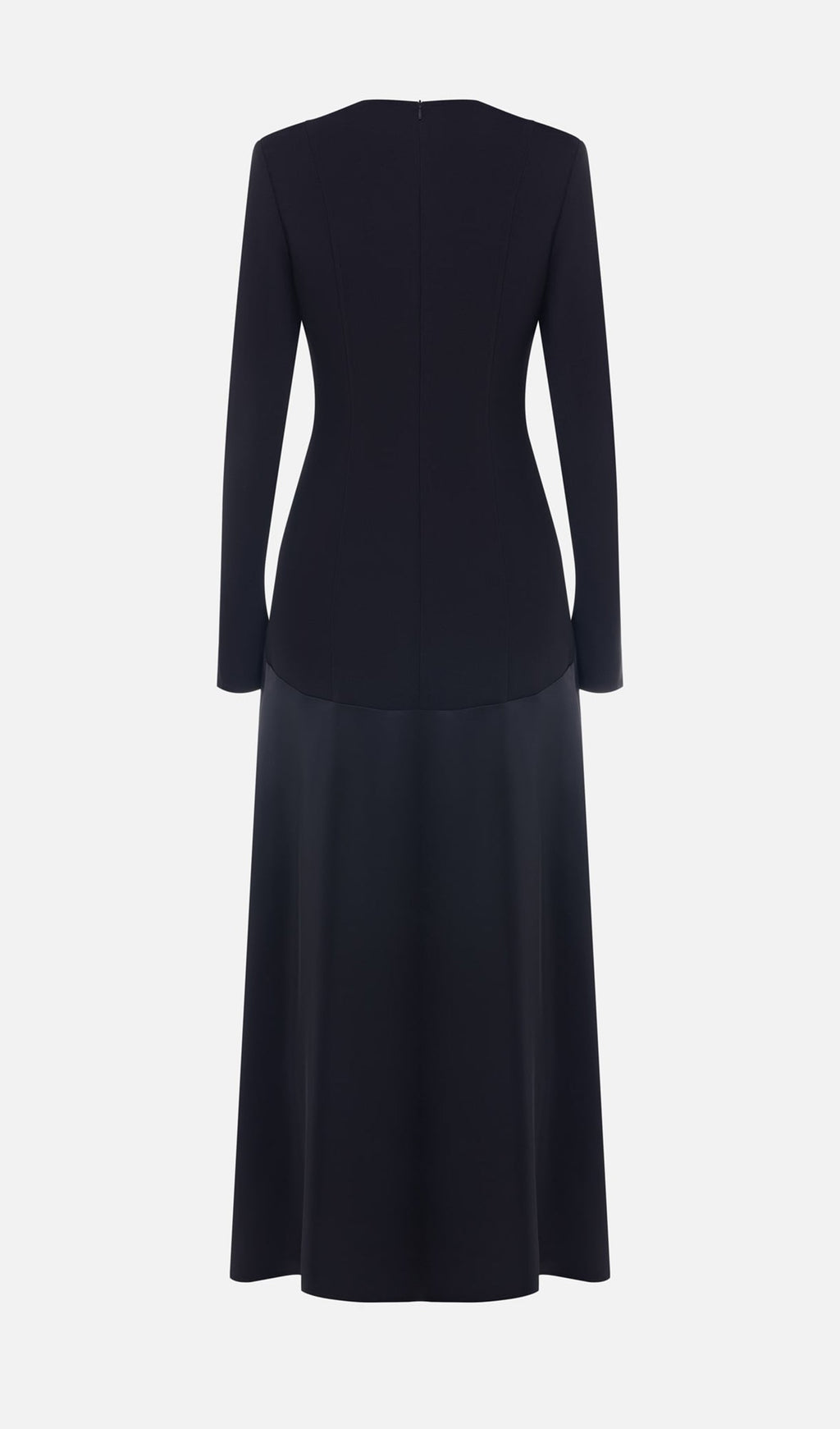 Πλεκτό Σατέν Μακρύ Φόρεμα