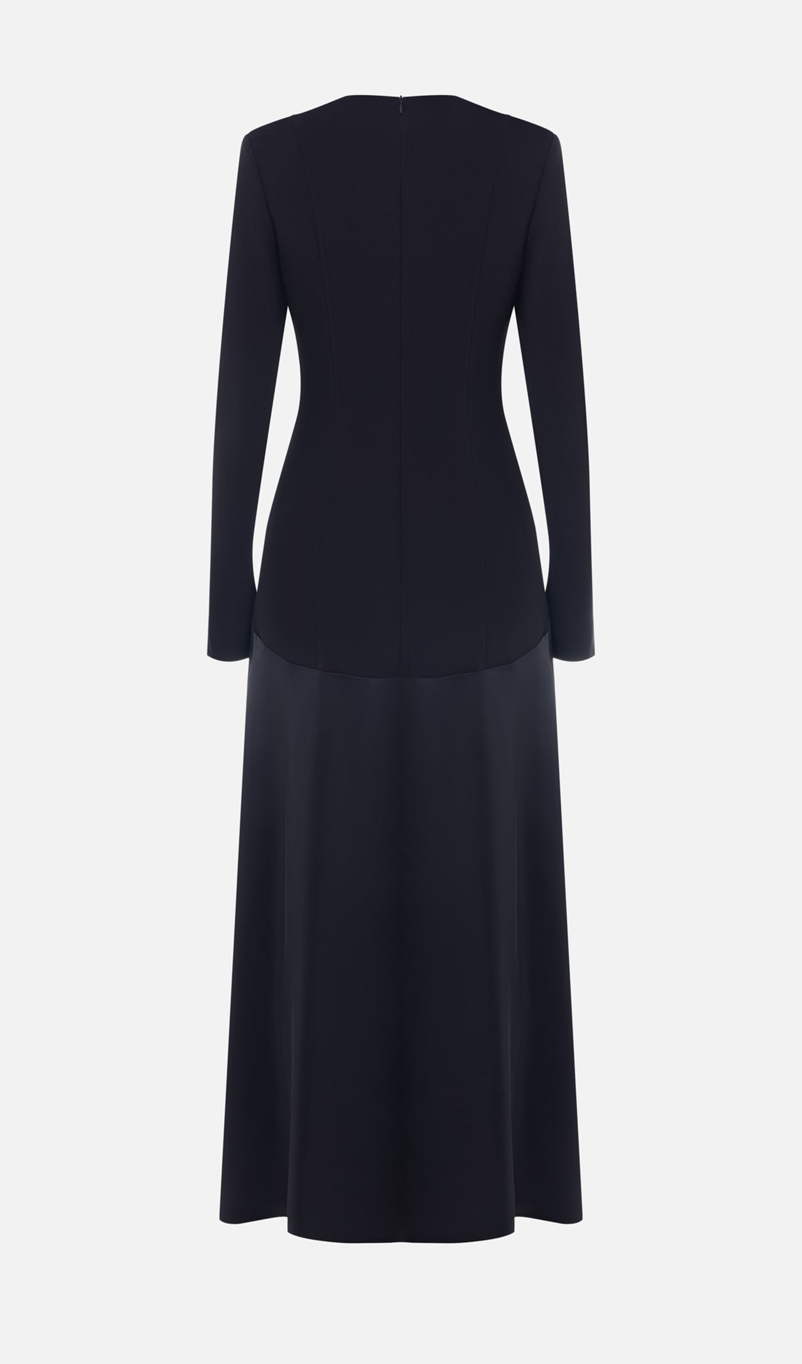 Πλεκτό Σατέν Μακρύ Φόρεμα