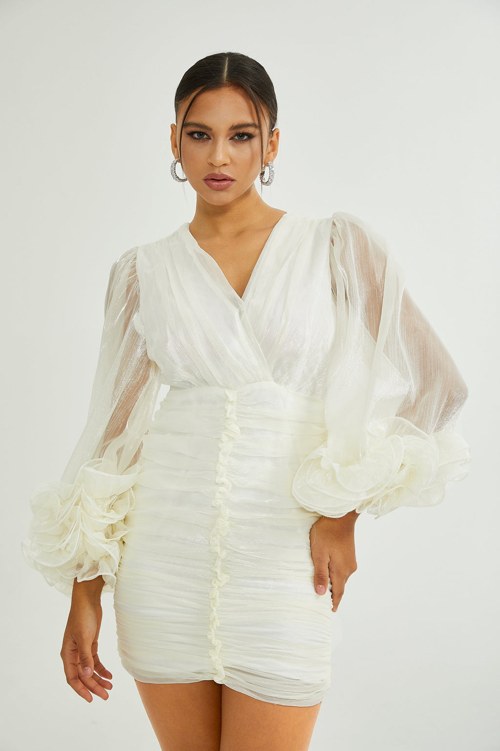 Μίνι Φόρεμα Με Απλικέ Λουλούδια Rosalie