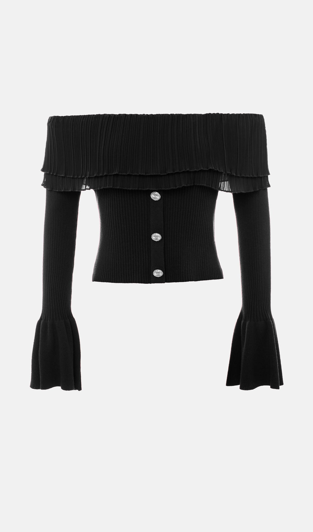 Flier Starplez Μπλούζα Με Βολάν Και Κουμπιά, Με Λεπτομέρεια Στο Τελείωμα Και Λεπτομέρεια Στο Τελείωμα.