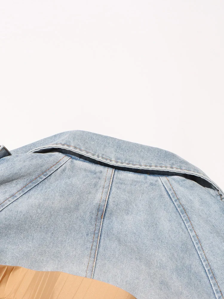 Τζιν Με Πλισέ Βολάν Και Μακρυμάνικο Κορδόνι