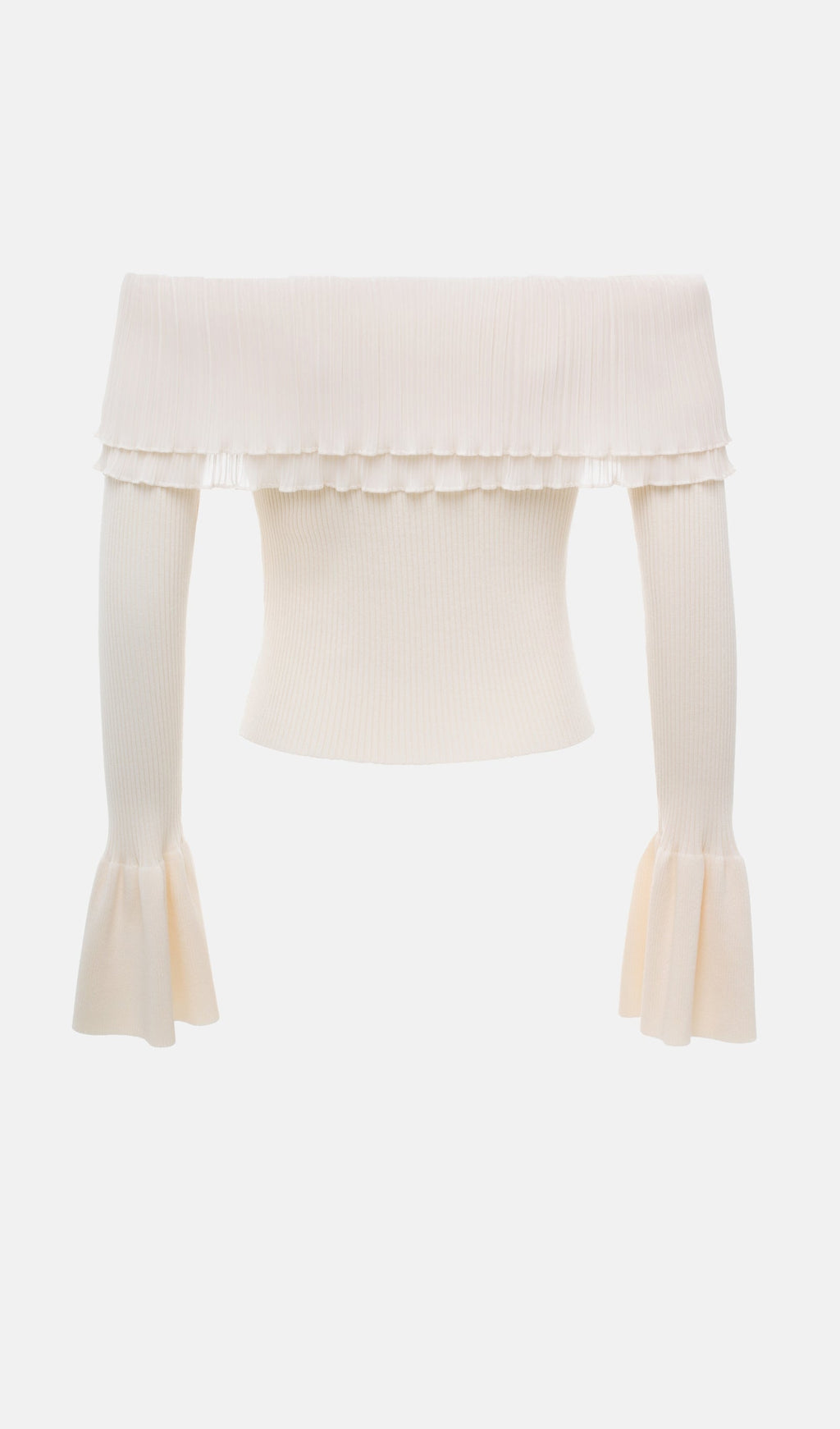 Flier Starplez Μπλούζα Με Βολάν Και Κουμπιά - Κρεμ