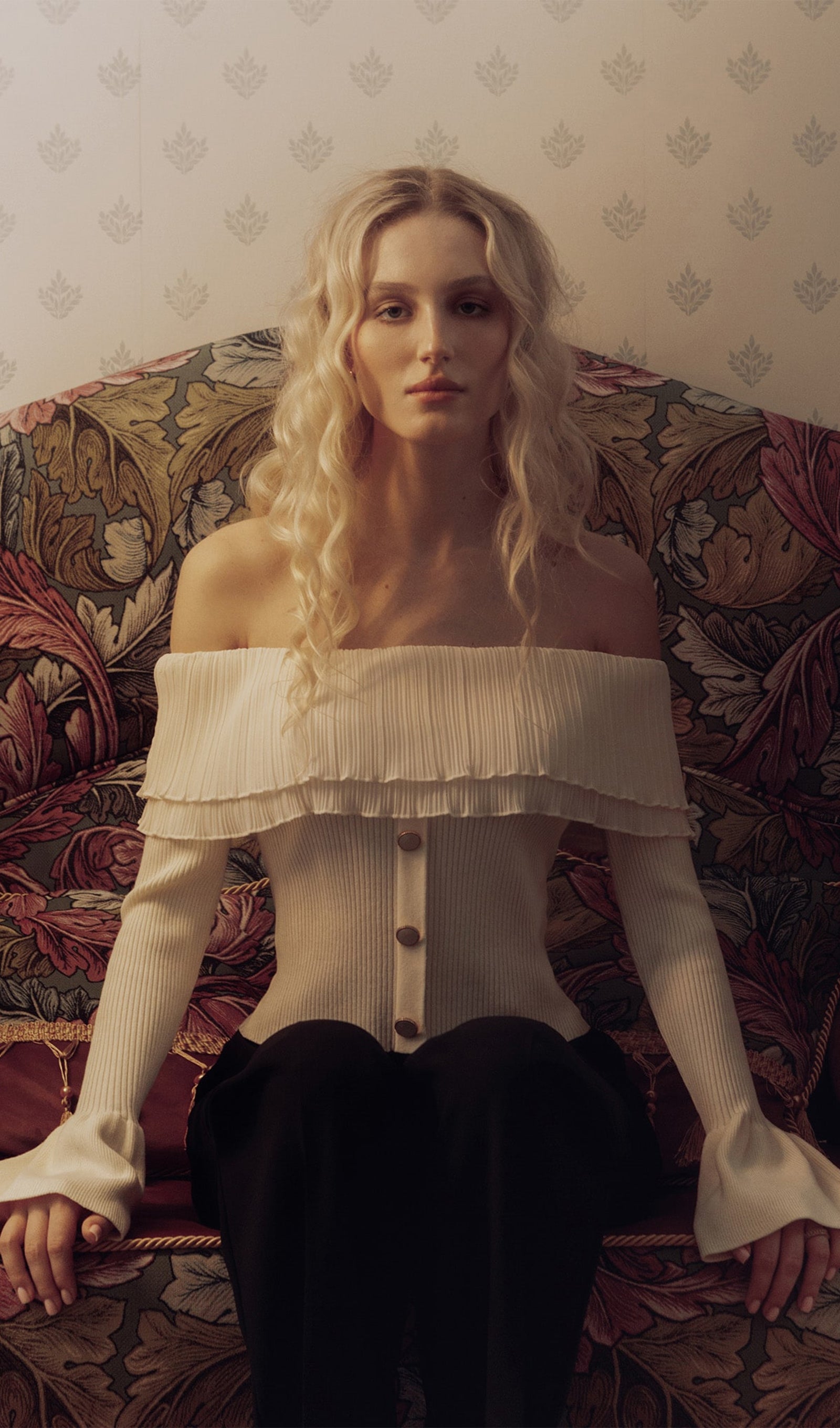 Flier Starplez Μπλούζα Με Βολάν Και Κουμπιά - Κρεμ