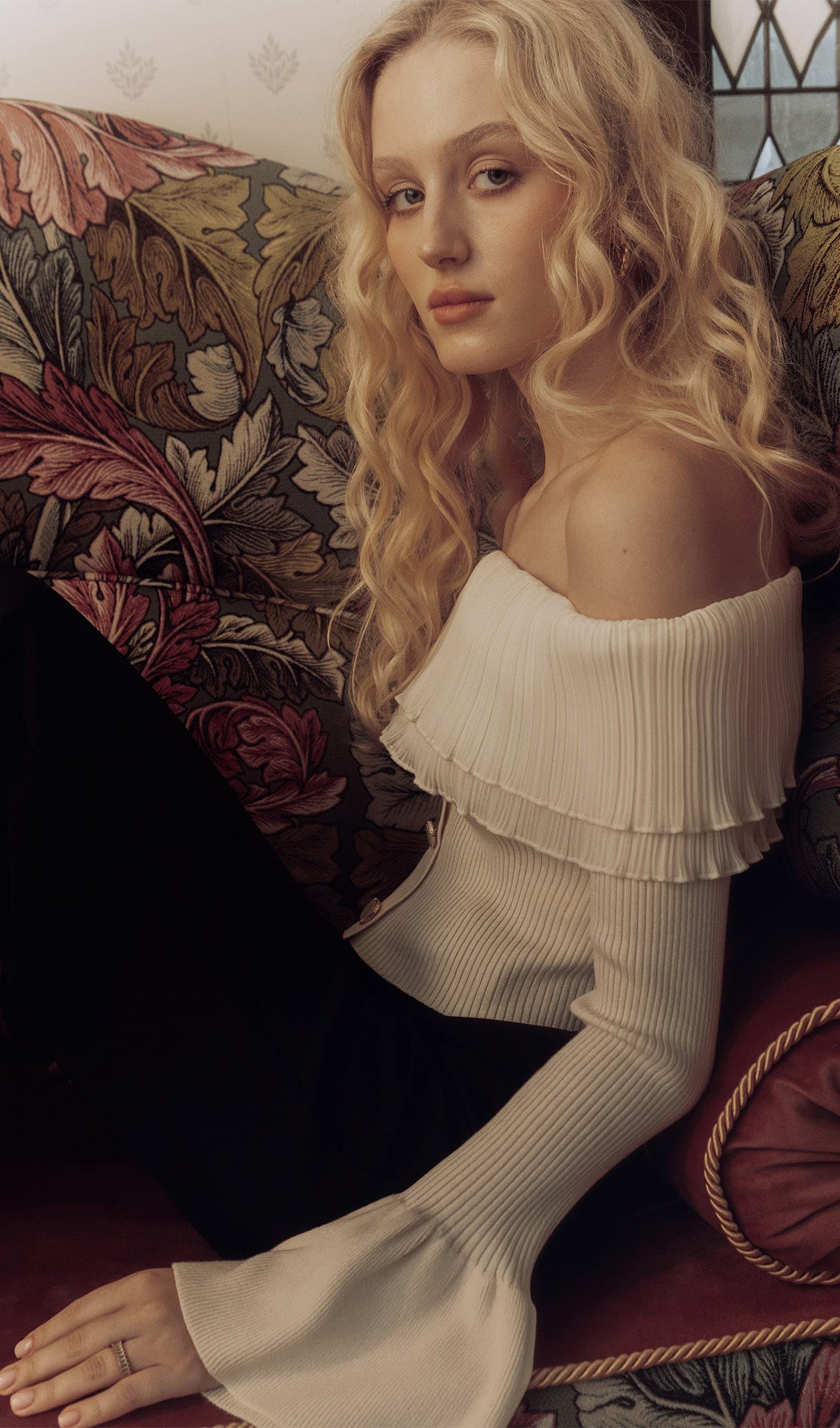 Flier Starplez Μπλούζα Με Βολάν Και Κουμπιά - Κρεμ