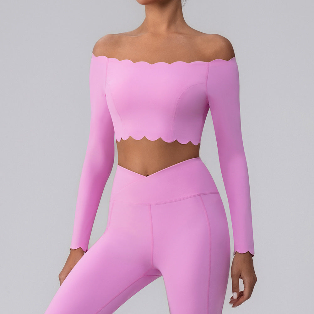 Μπλούζα Με Μακριά Μανίκια Και Κυματιστό Τελείωμα