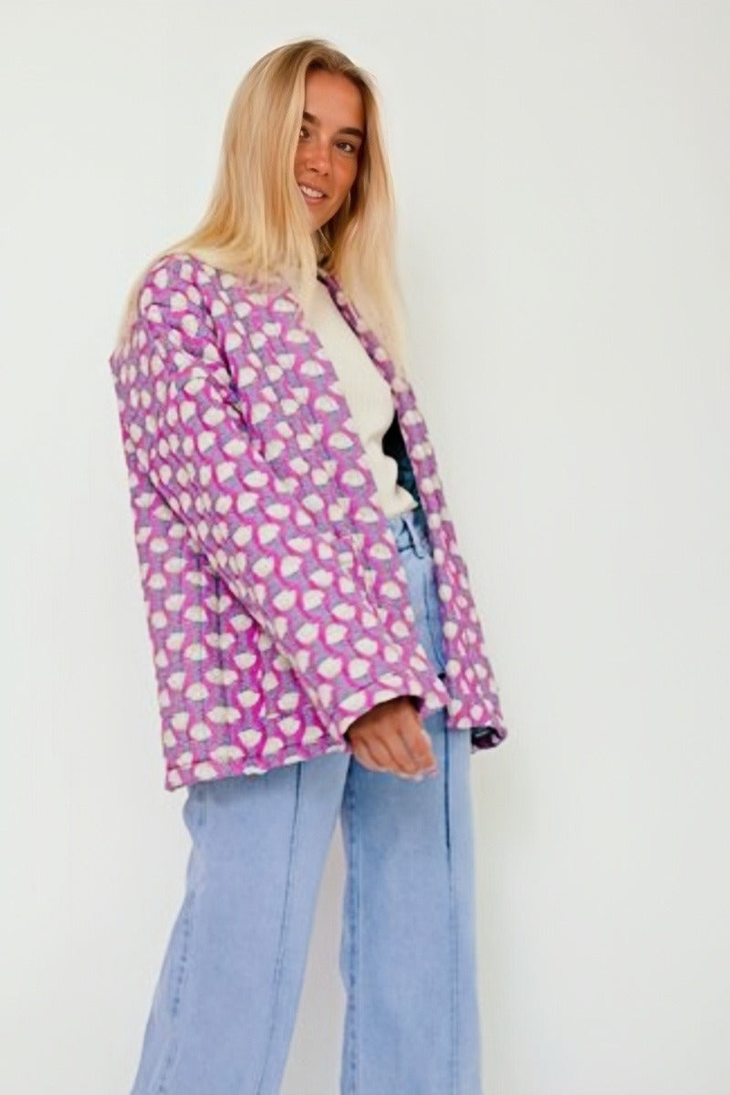 Καπιτονέ Μπουφάν Με Στάμπα Σε Φεγγάρι