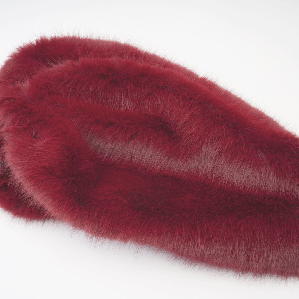 Μίνι Φόρεμα Wivika Από Βελούδο Χωρίς Τιράντες Και Ψεύτικη Γούνα