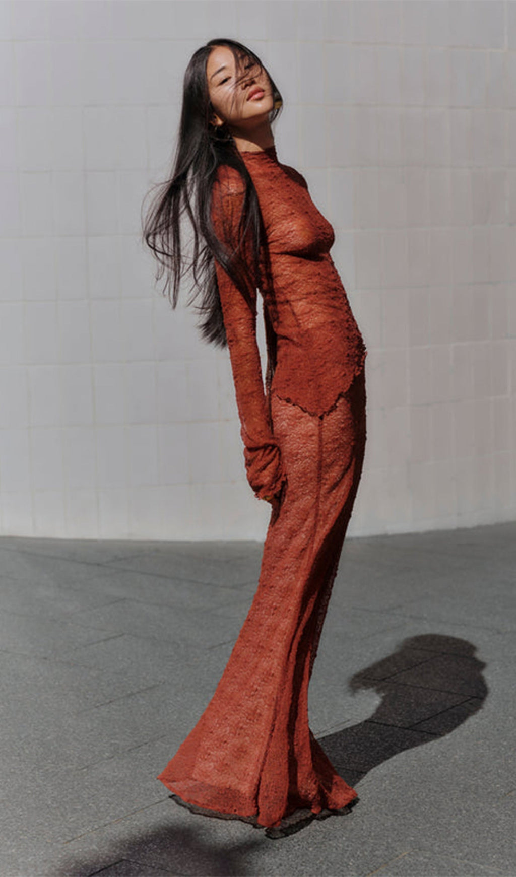 Σετ Φούστας Και Τοπ Με Διαφανή Δαντέλα