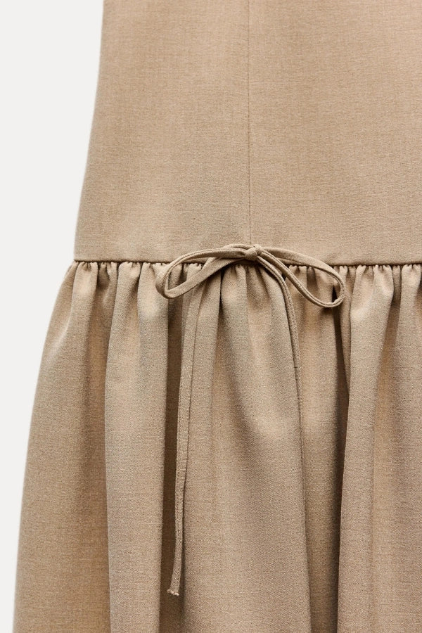 Μίνι Φόρεμα Με Βολάν Και Φιόγκο Florence Με Φιόγκο Και Βολάν