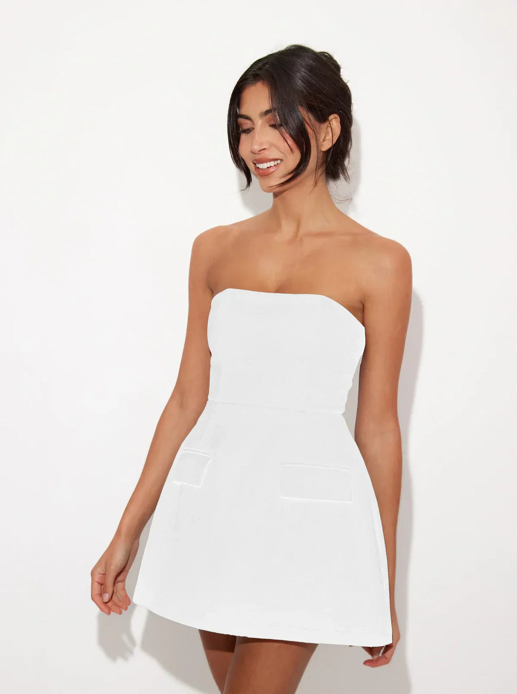 Straplez Elbise - Riosso