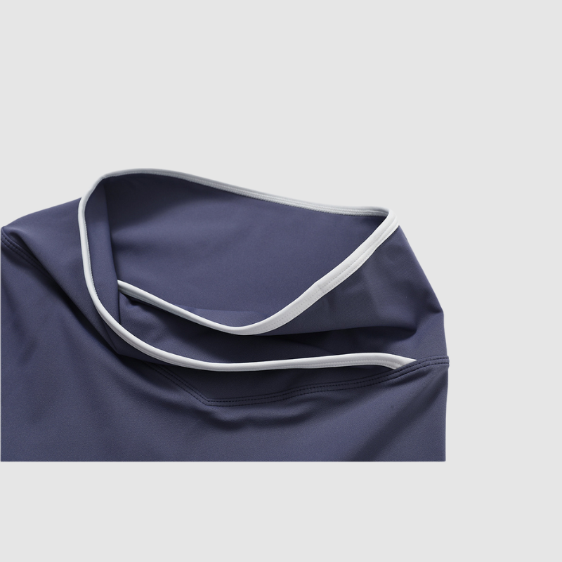 Σετ Αθλητικού Σουτιέν Με Φαρδιά Μέση Και Κολάν Με V