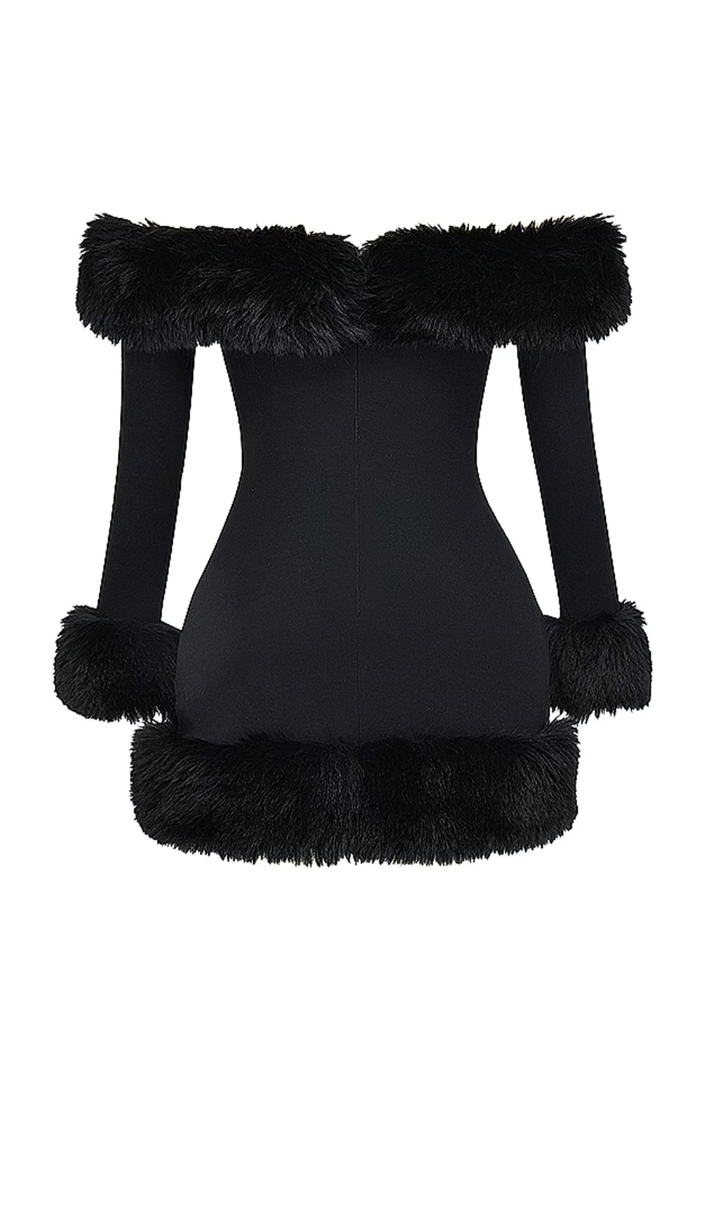 Φόρεμα Με Έξω Τους Ώμους Και Φούστα Madeleine Με Γούνινη Λεπτομέρεια