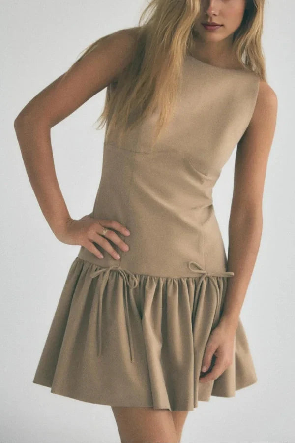 Μίνι Φόρεμα Με Βολάν Και Φιόγκο Florence Με Φιόγκο Και Βολάν