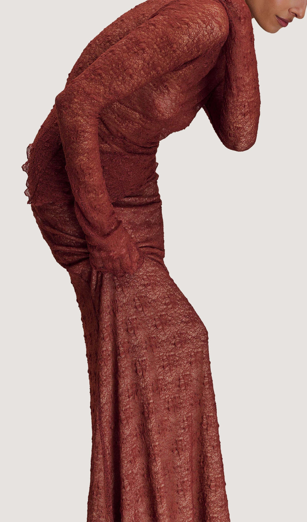 Σετ Φούστας Και Τοπ Με Διαφανή Δαντέλα