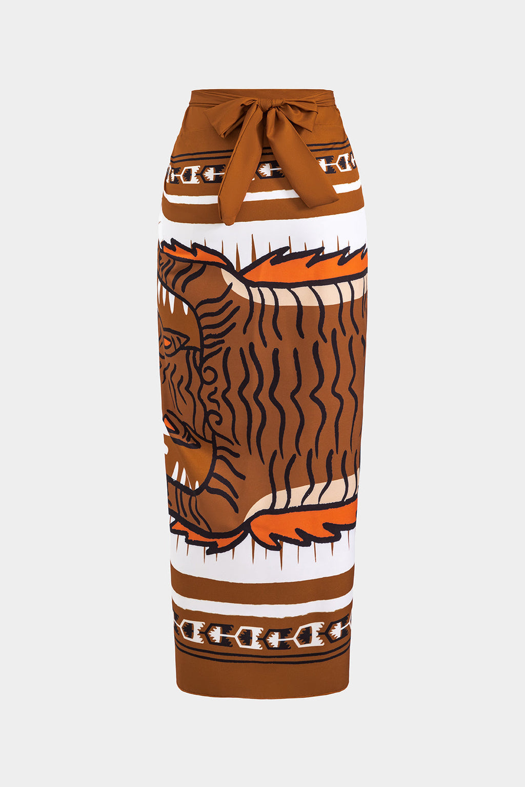 Ασύμμετρο Μαγιό Και Σετ Παρεό Με Σχέδιο Τίγρης