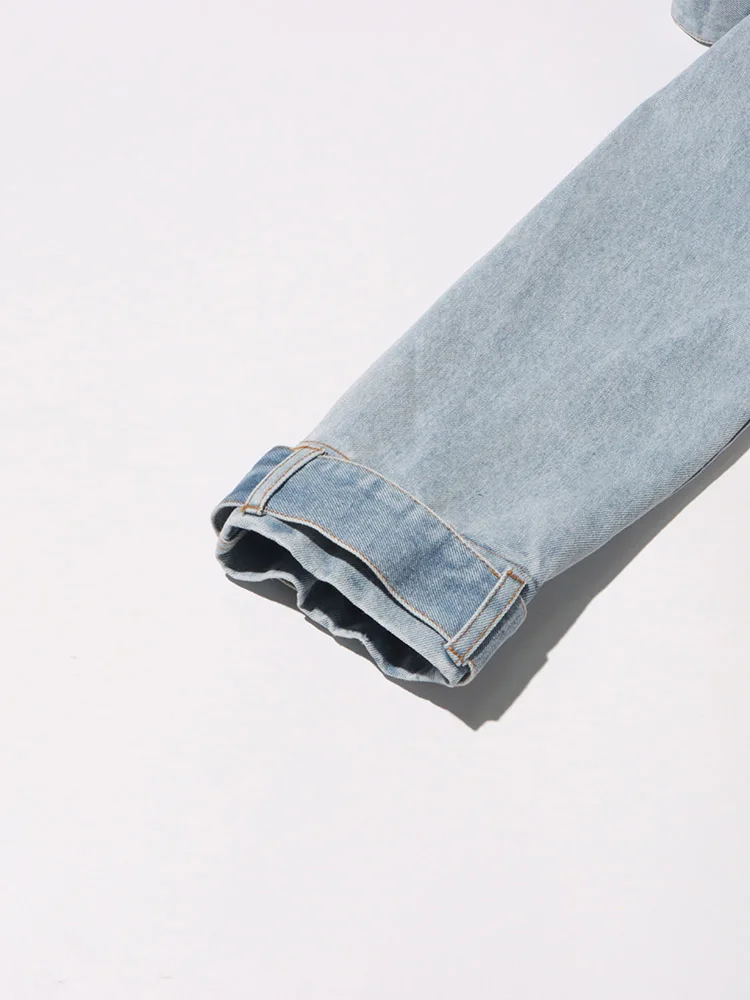 Τζιν Με Πλισέ Βολάν Και Μακρυμάνικο Κορδόνι