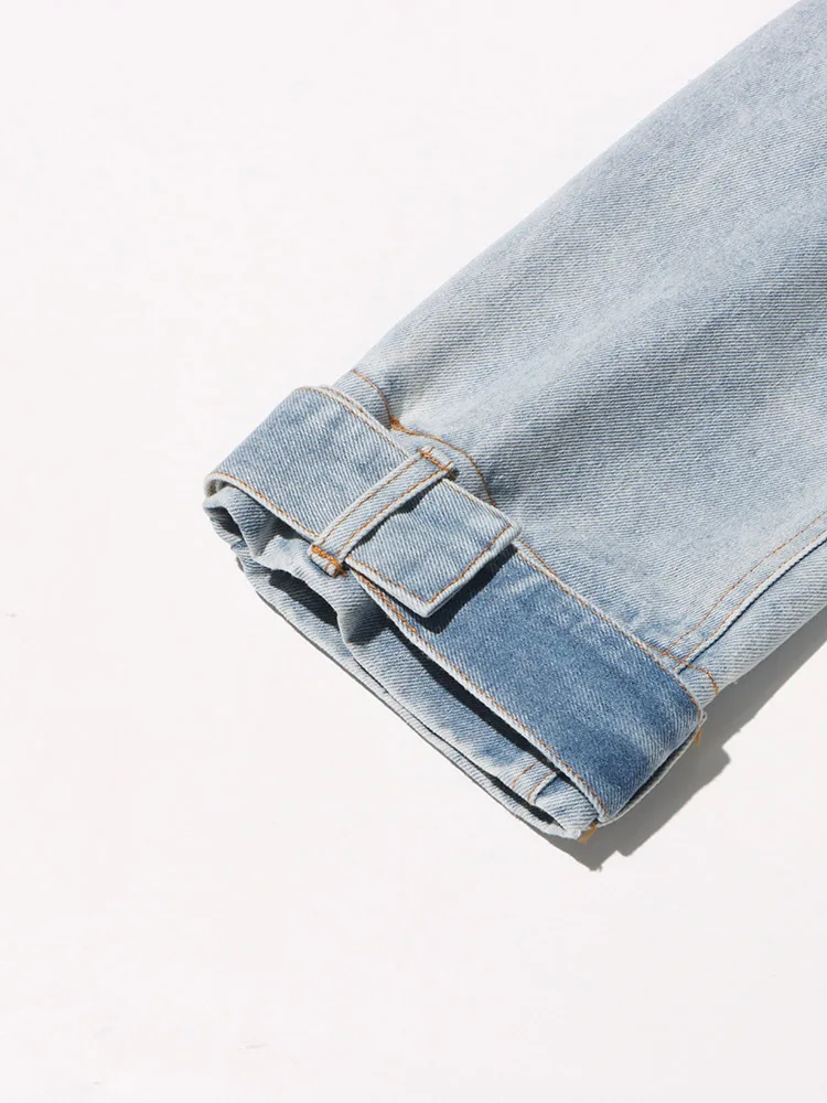 Τζιν Με Πλισέ Βολάν Και Μακρυμάνικο Κορδόνι