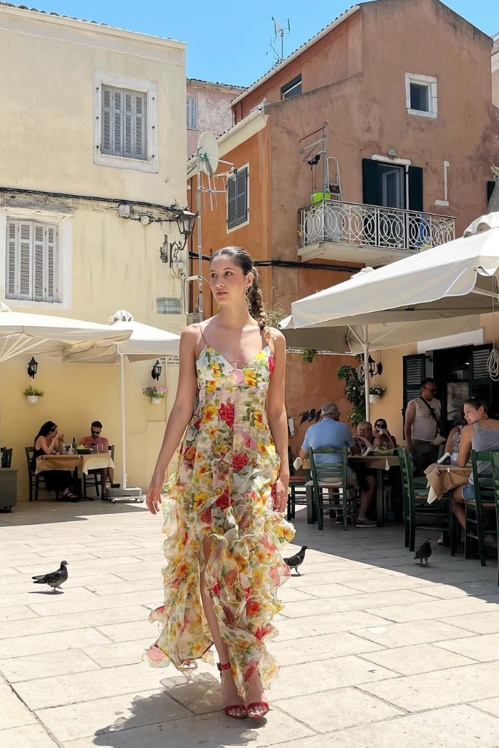 Φόρεμα Μάξι Με Βολάν Saskia