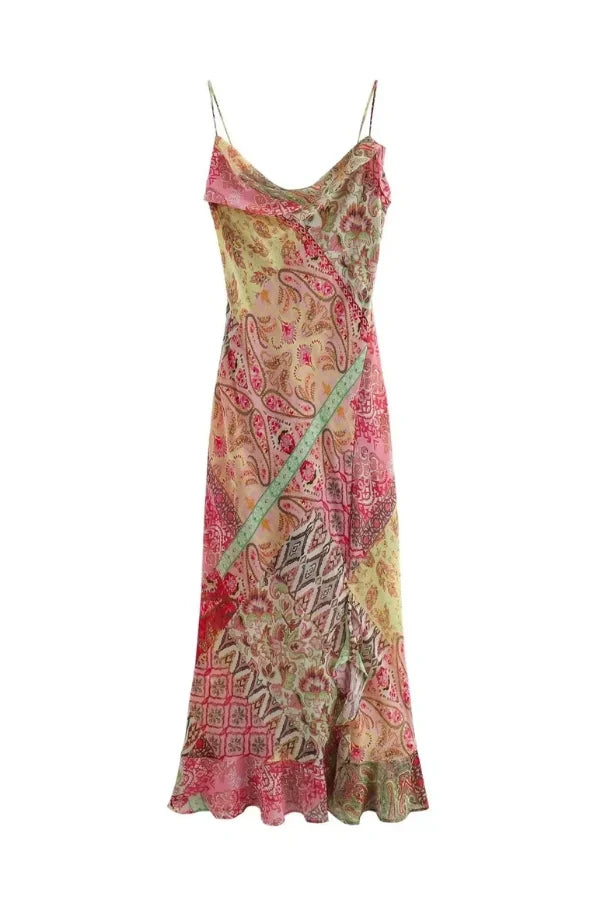 Φόρεμα Rosaline Patchwork Slip Dress