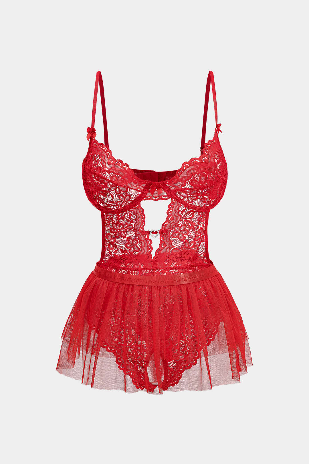 Σετ Εσώρουχων Με Δαντέλα Και Κοψίματα, Χωρίς Πλάτη