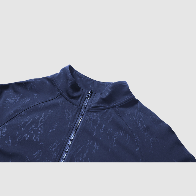 Αθλητικό Ζακετάκι Με Ψηλό Γιακά Και Ανάγλυφο Φερμουάρ