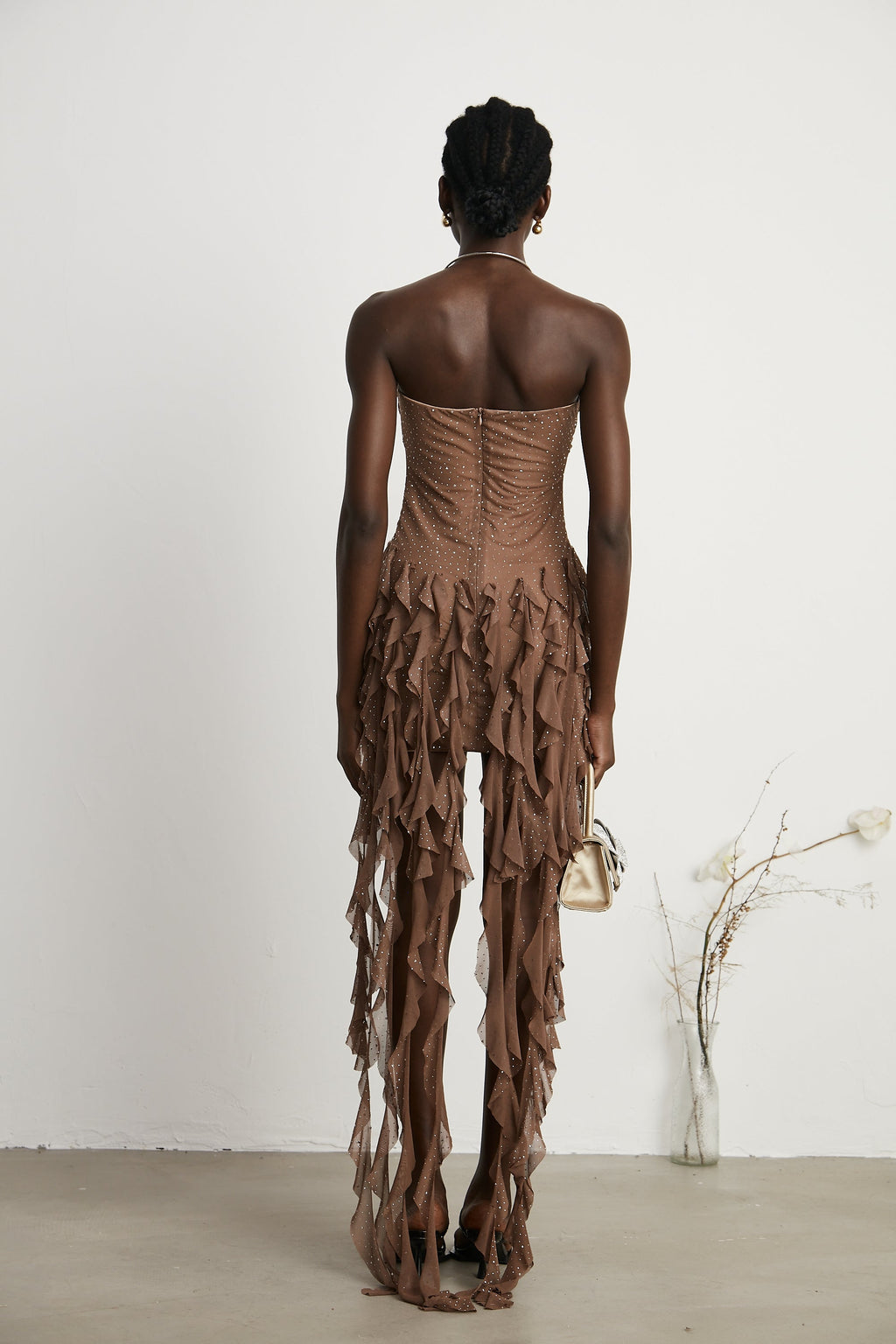 Μίνι Φόρεμα Rivi Με Ημιδιάφανο Σχέδιο Κορδέλας