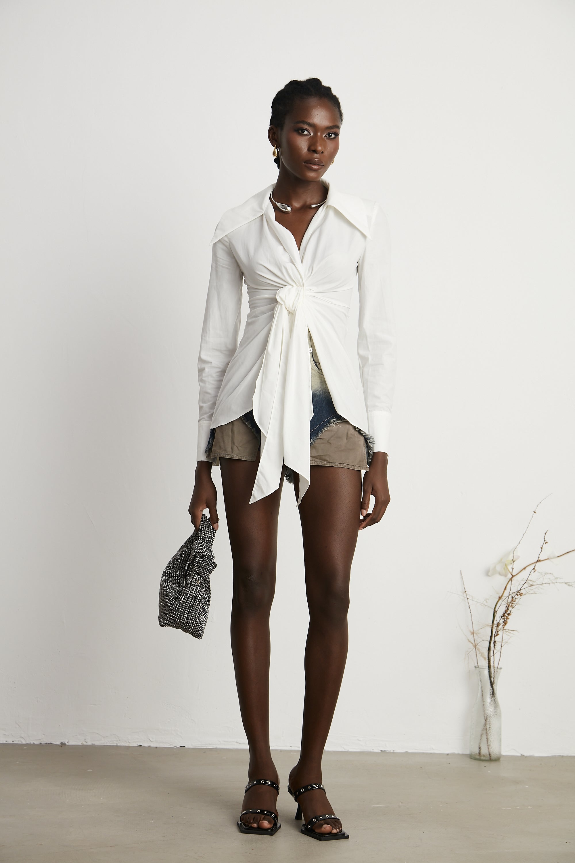 Πουκάμισο Genevieve Με Στριφτό V Ντεκολτέ