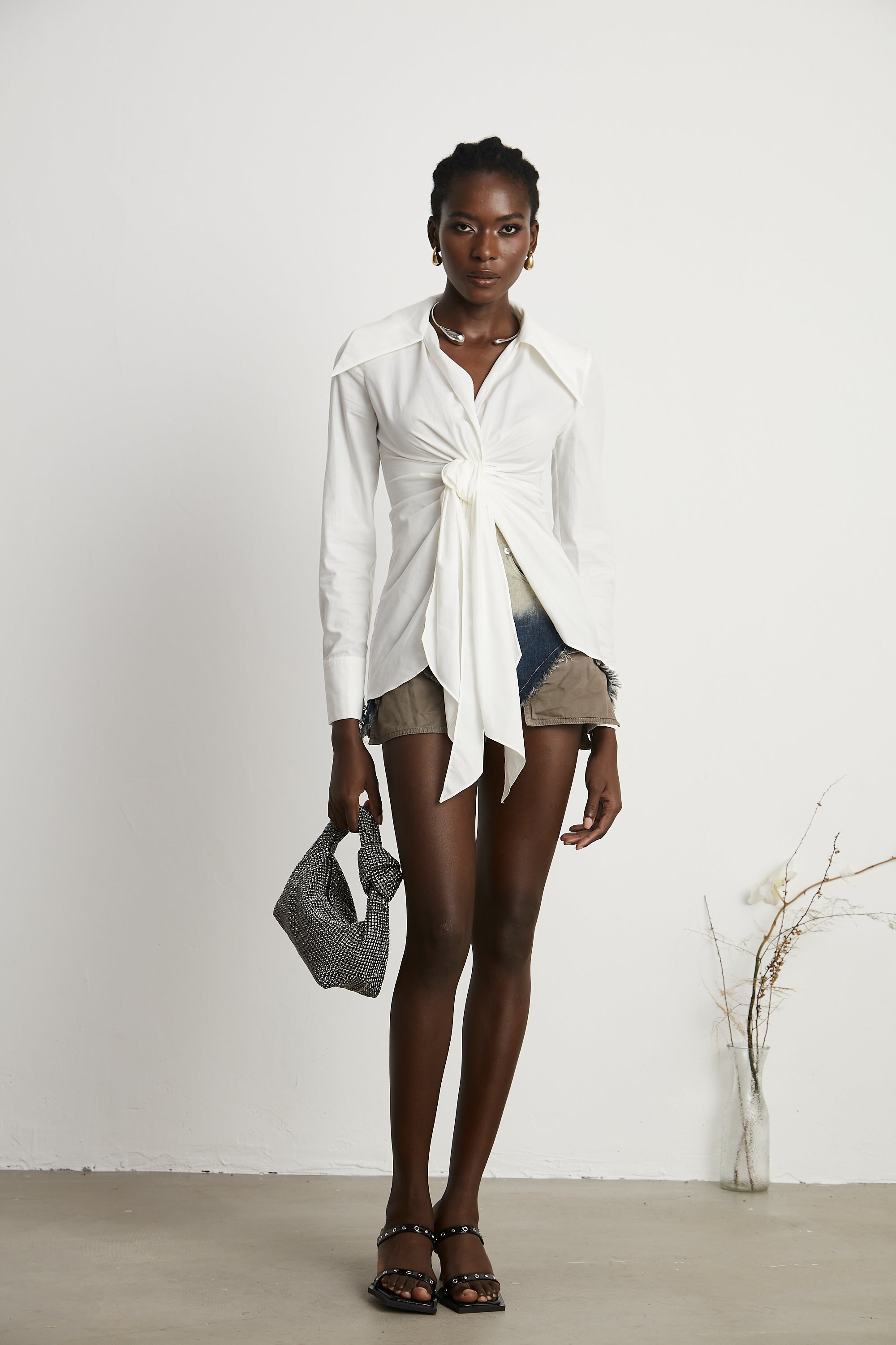 Πουκάμισο Genevieve Με Στριφτό V Ντεκολτέ