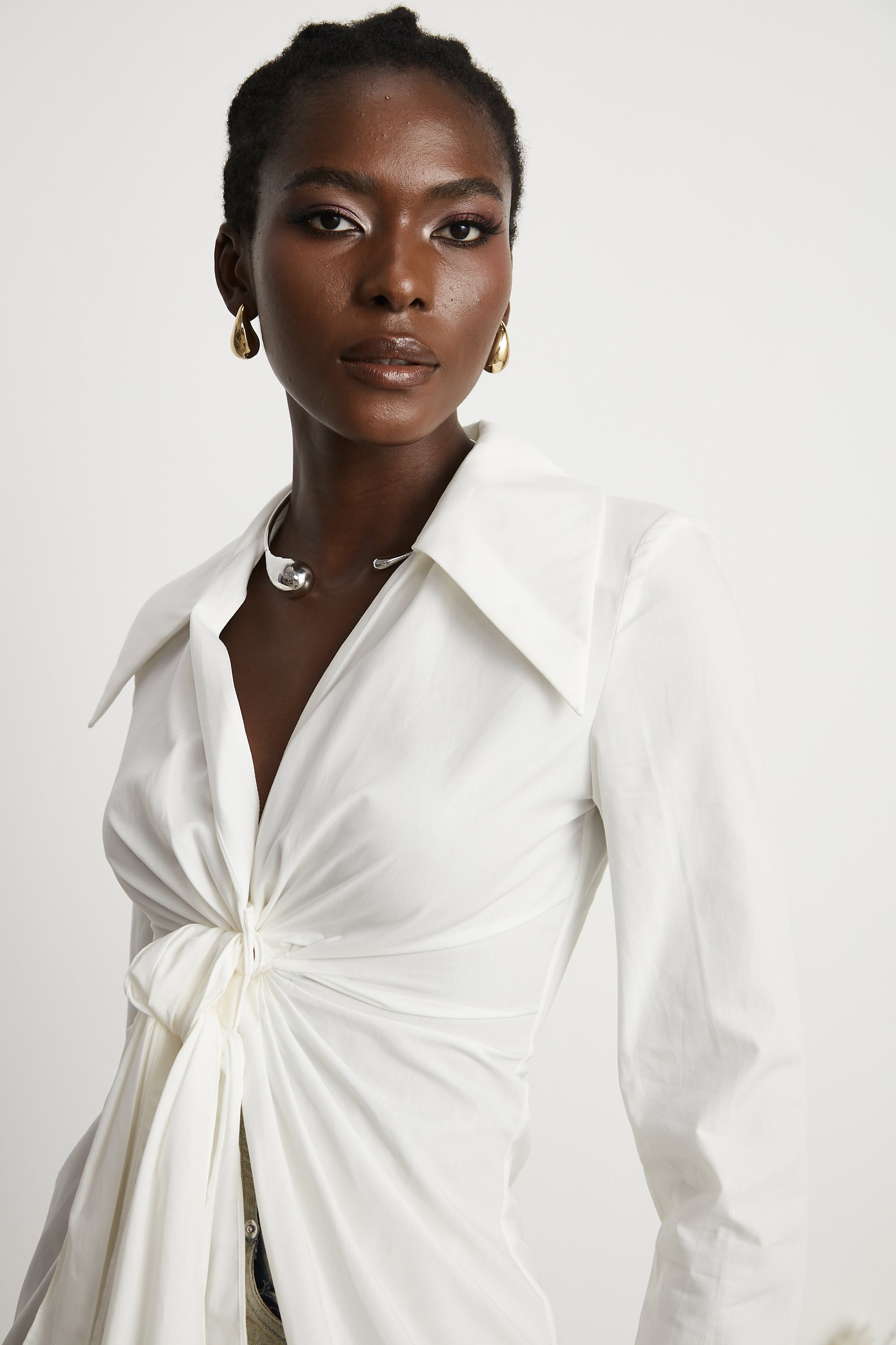 Πουκάμισο Genevieve Με Στριφτό V Ντεκολτέ