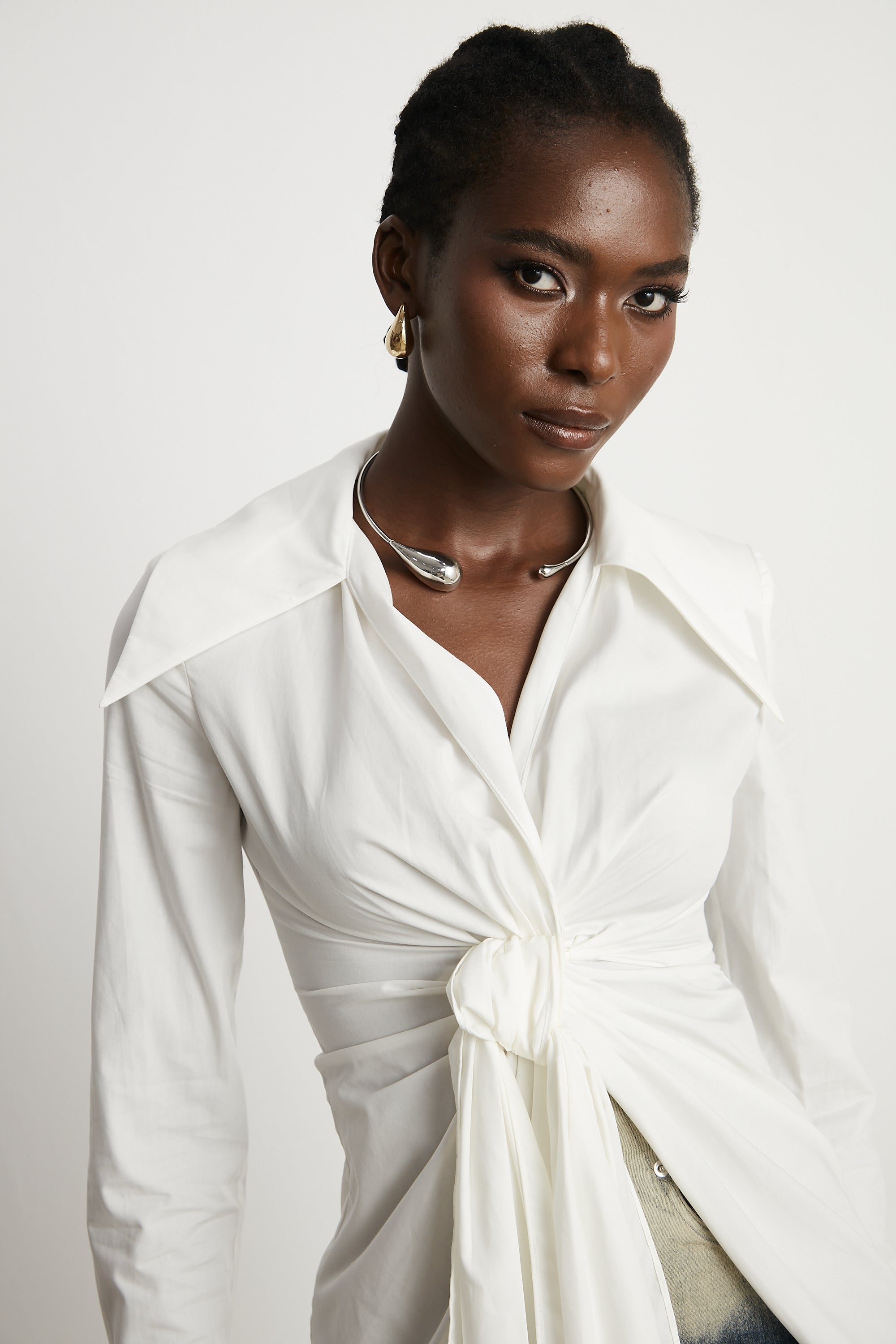 Πουκάμισο Genevieve Με Στριφτό V Ντεκολτέ