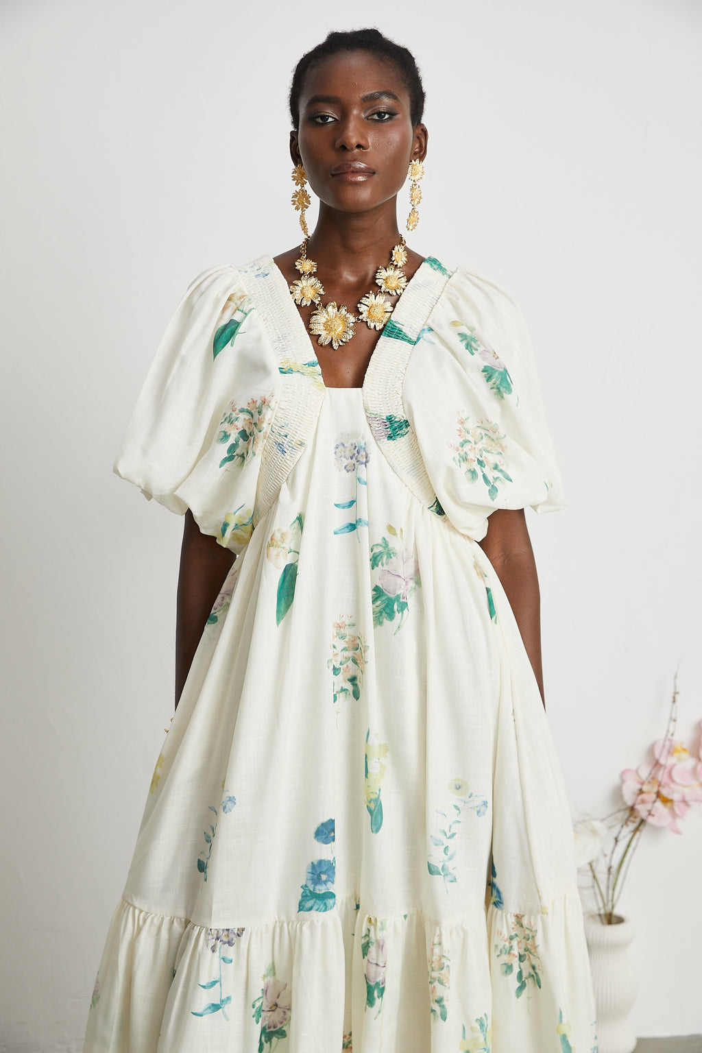 Μίντι Φόρεμα Cyrielle V-Neck Floral Print