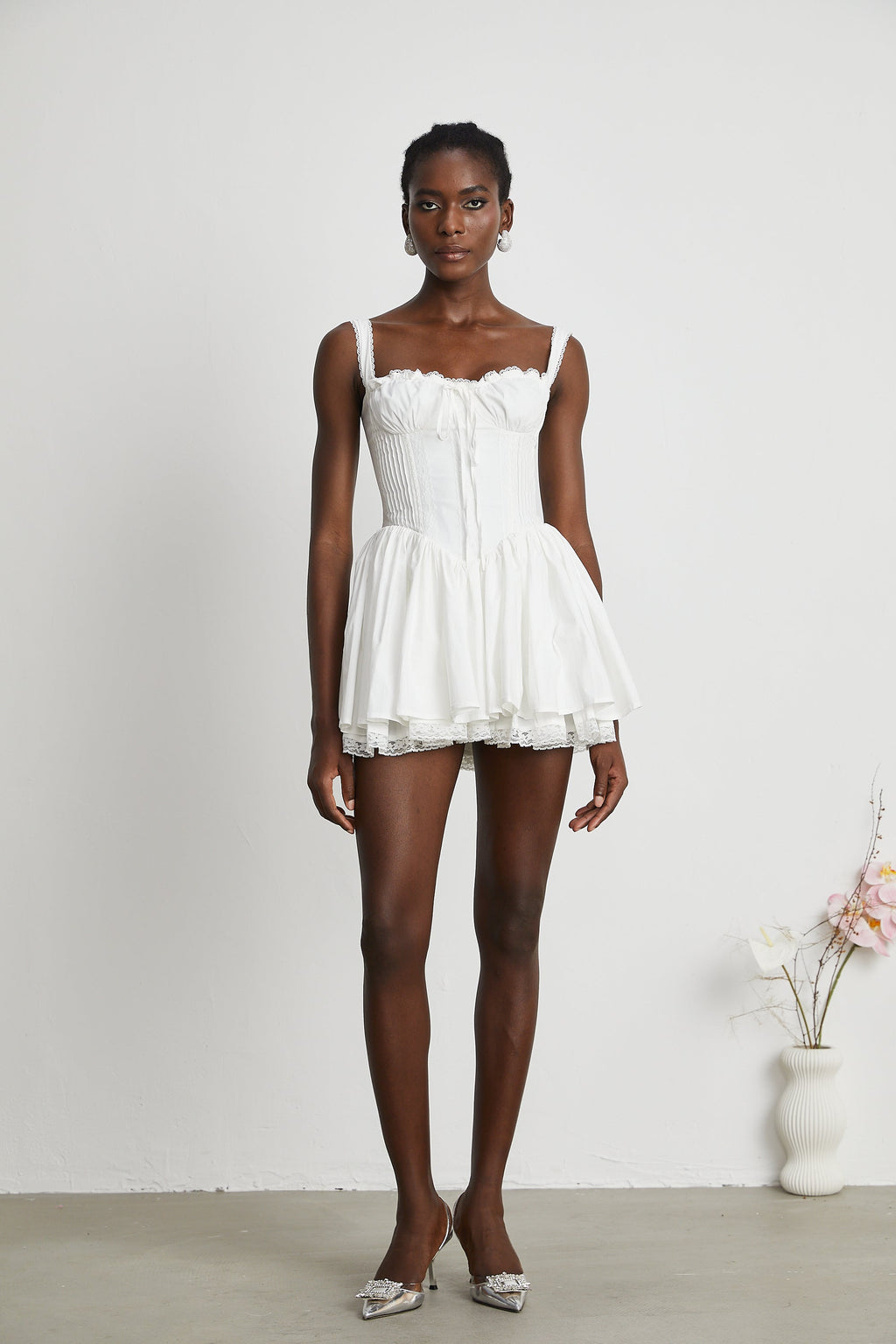 Μίνι Φόρεμα Με Λευκό Κορσέ Camille