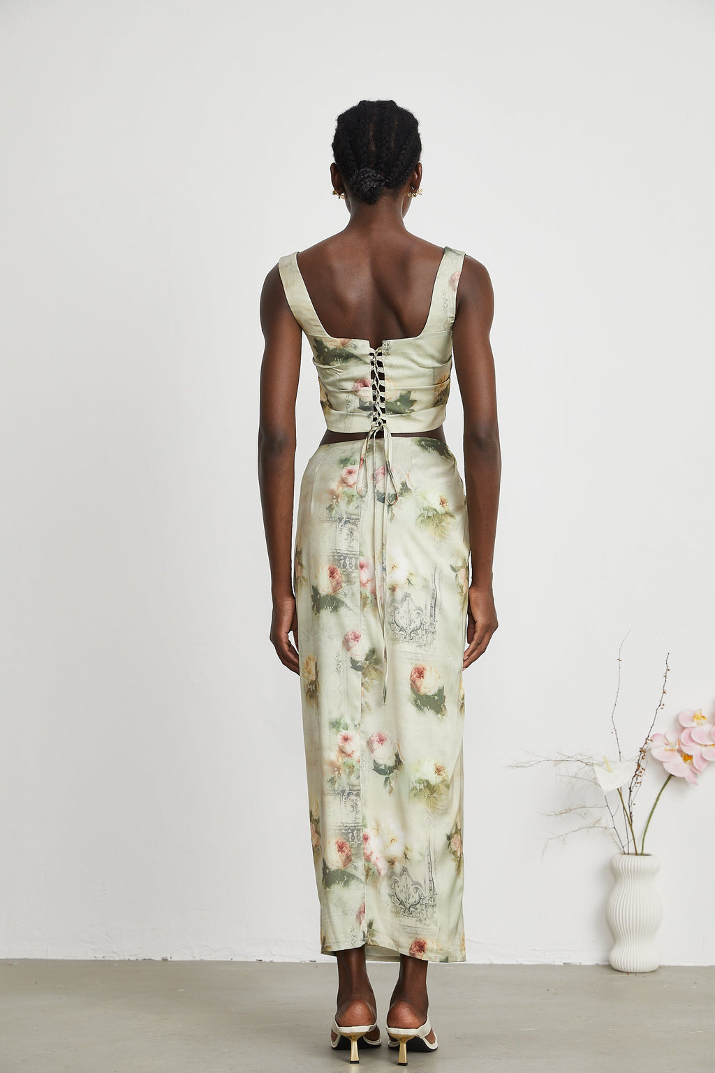 Σετ Ασορτί Μπλούζας Και Φούστας Με Φλοράλ Σχέδια Viviane