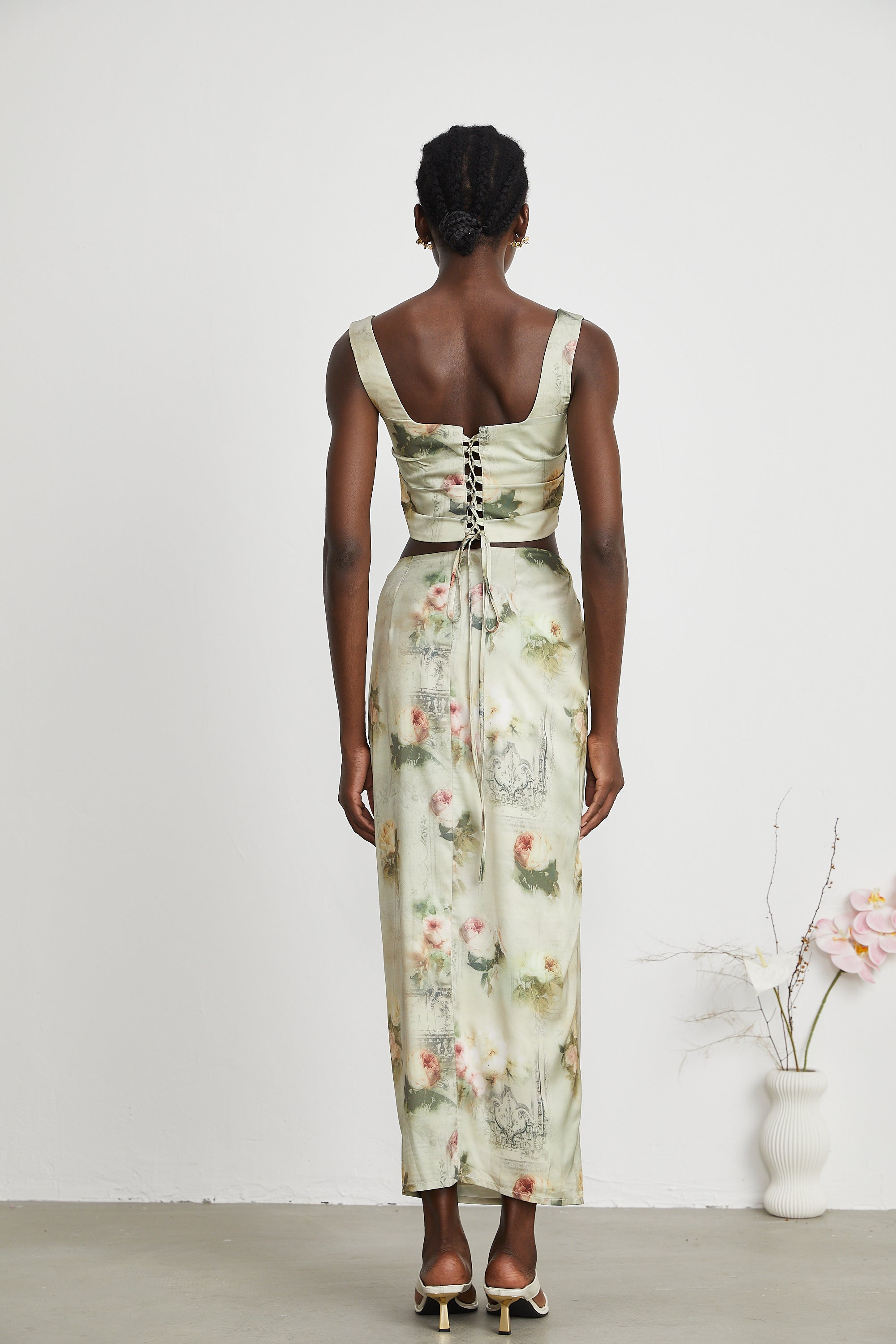 Σετ Ασορτί Μπλούζας Και Φούστας Με Φλοράλ Σχέδια Viviane