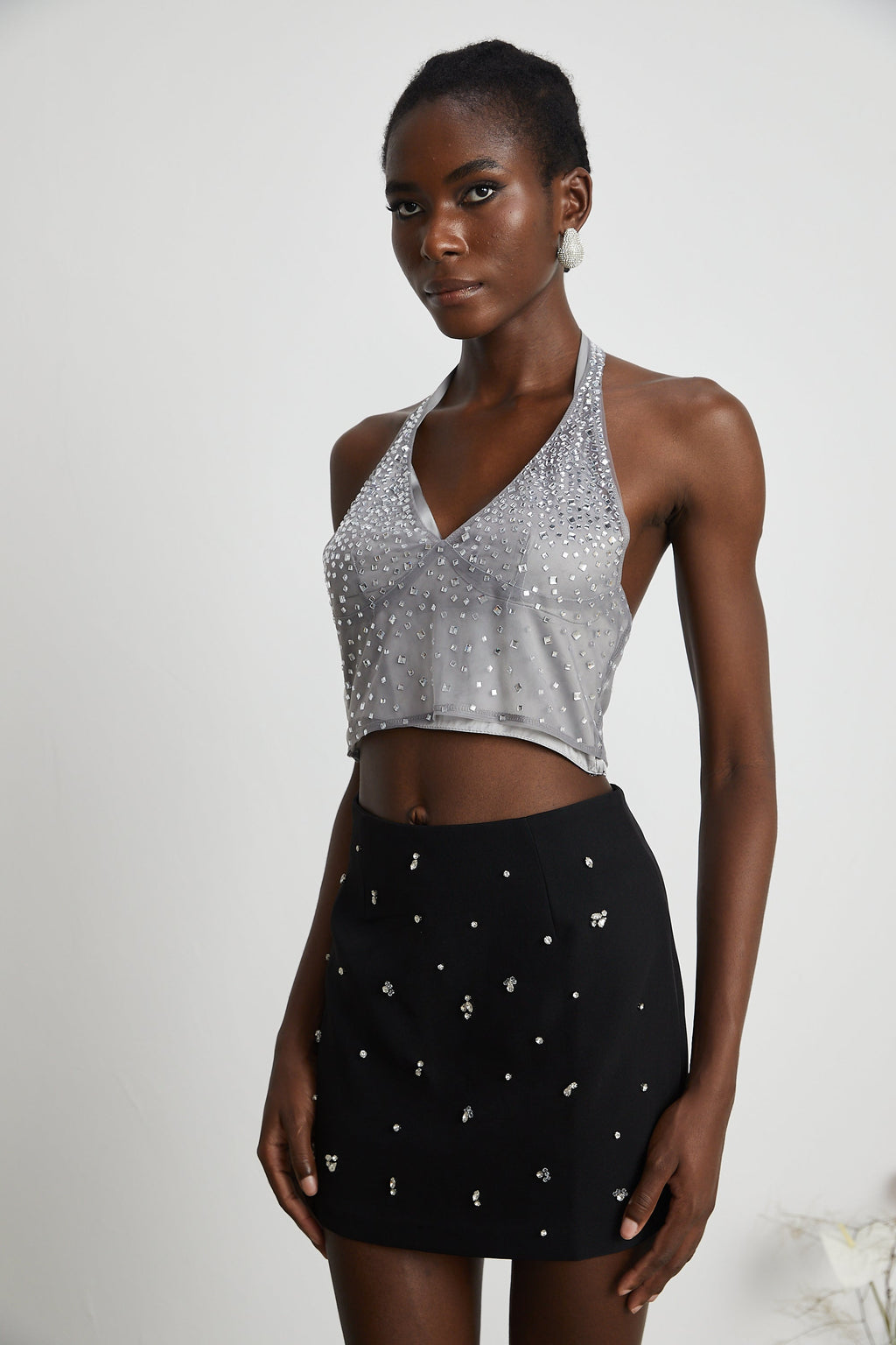 Τούλινο Τοπ Με Κρυστάλλινη Διακόσμηση Rafaela