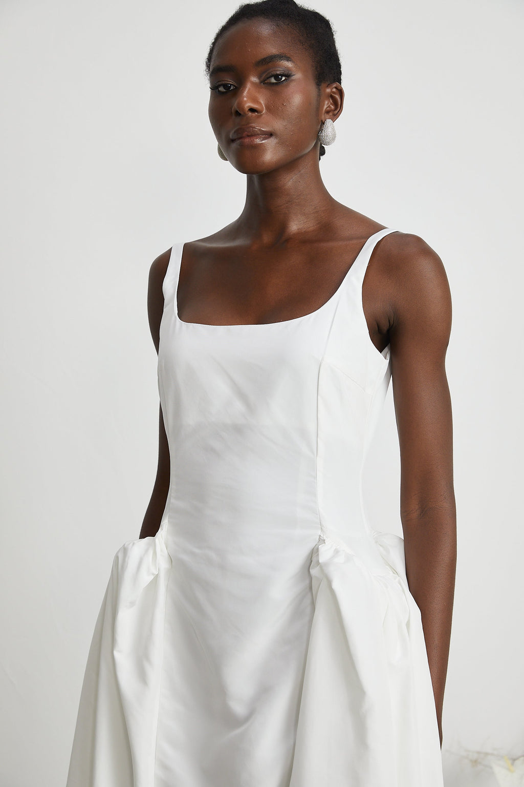 Φόρεμα Μίντι Από Πλισέ Βαμβακερό Ποπλίνα Ingrid