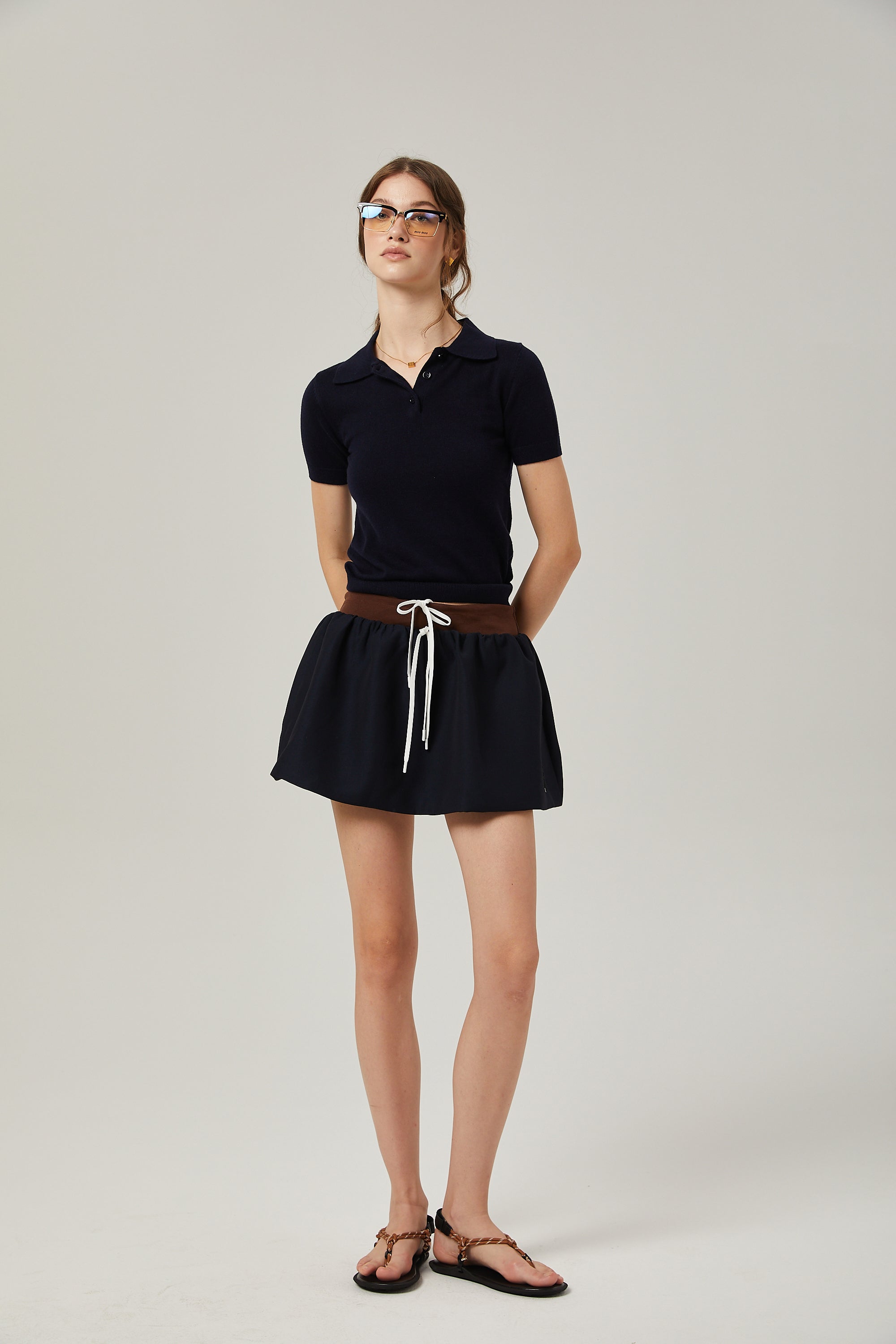 Μίνι Φούστα Sarita Με Φαρδιά Μάλλινα Prints