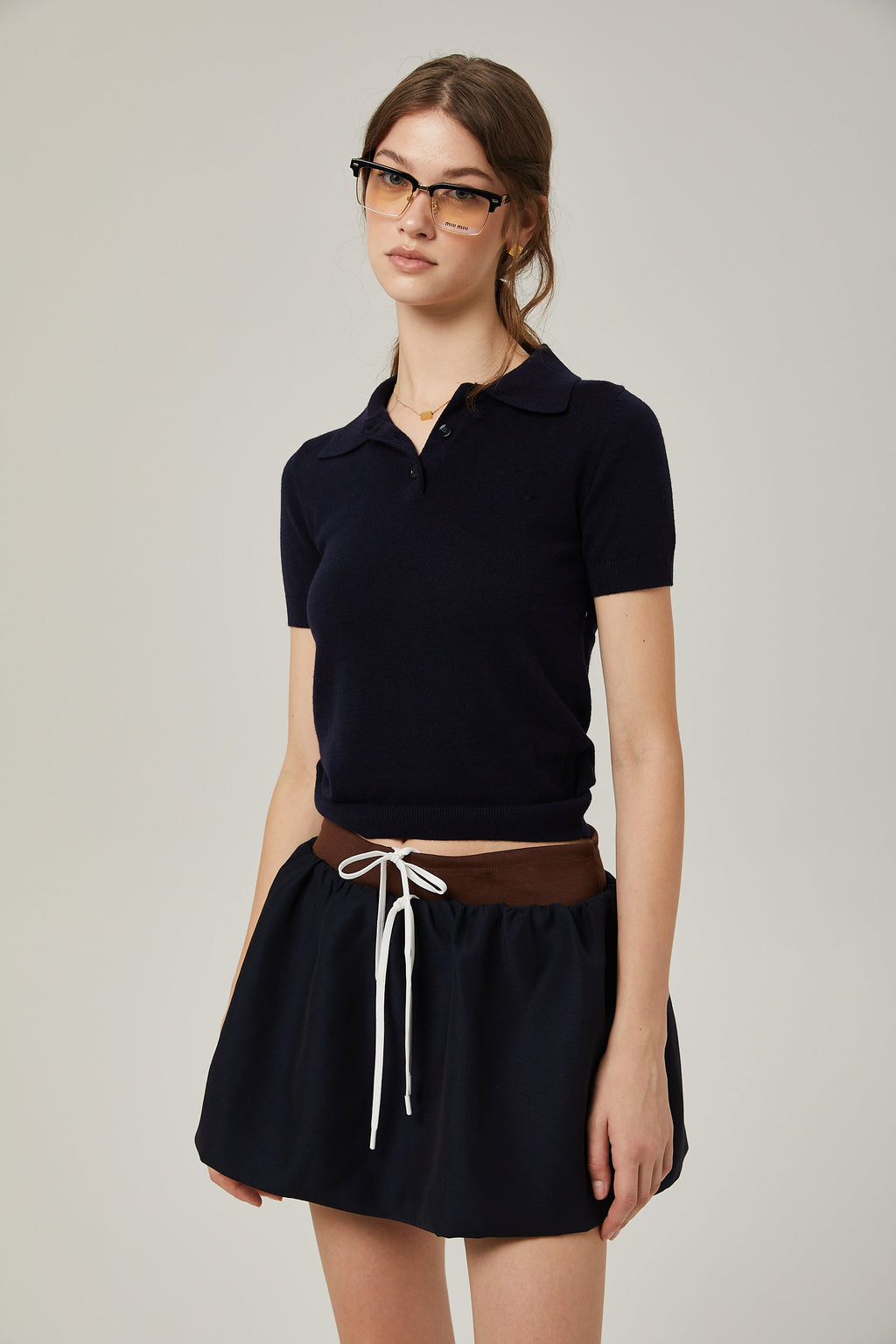 Μίνι Φούστα Sarita Με Φαρδιά Μάλλινα Prints