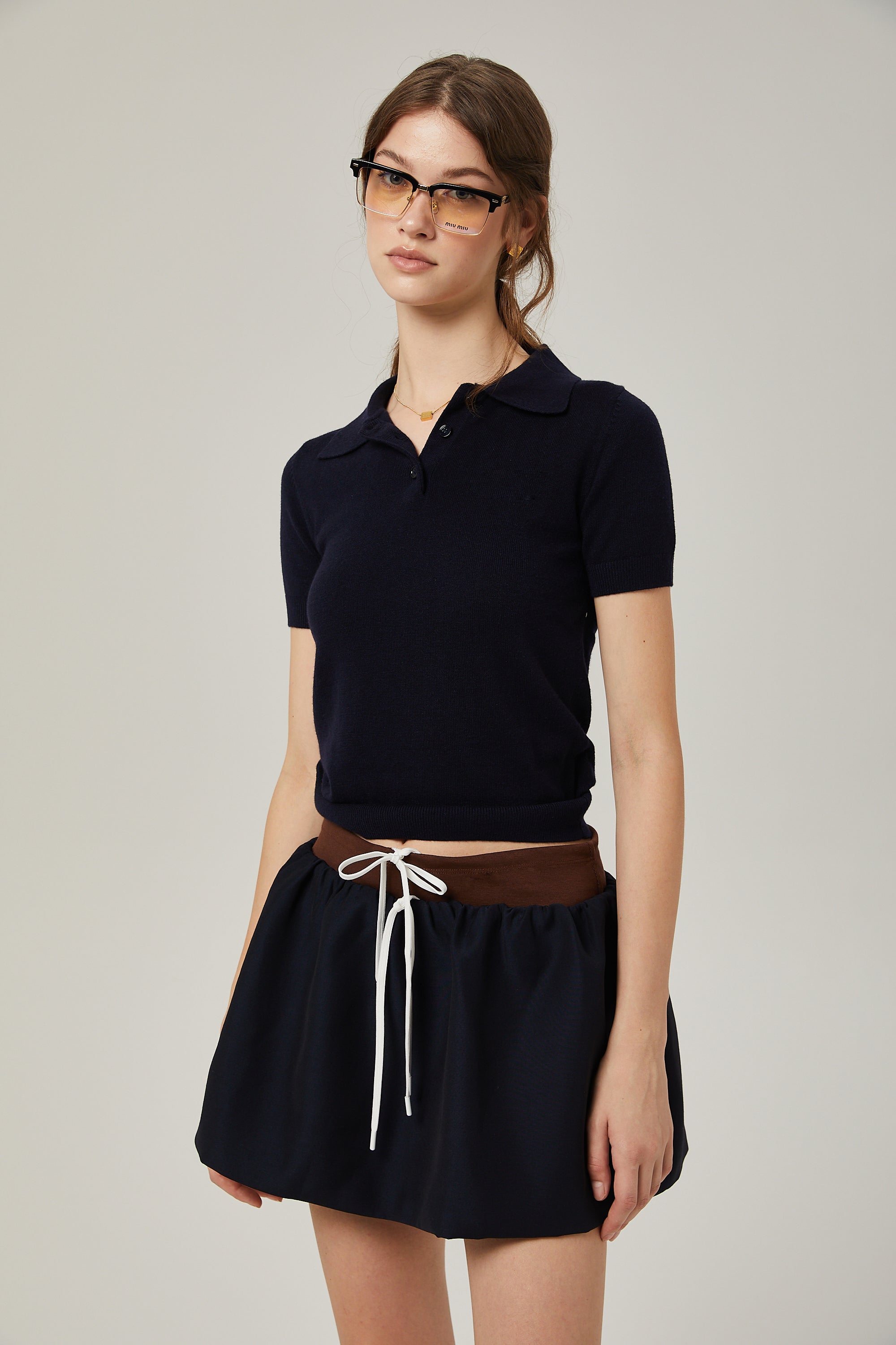 Μίνι Φούστα Sarita Με Φαρδιά Μάλλινα Prints