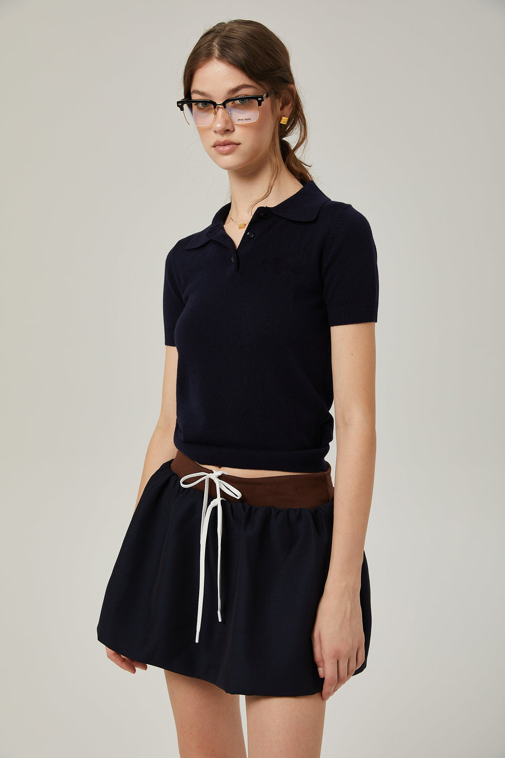 Μίνι Φούστα Sarita Με Φαρδιά Μάλλινα Prints