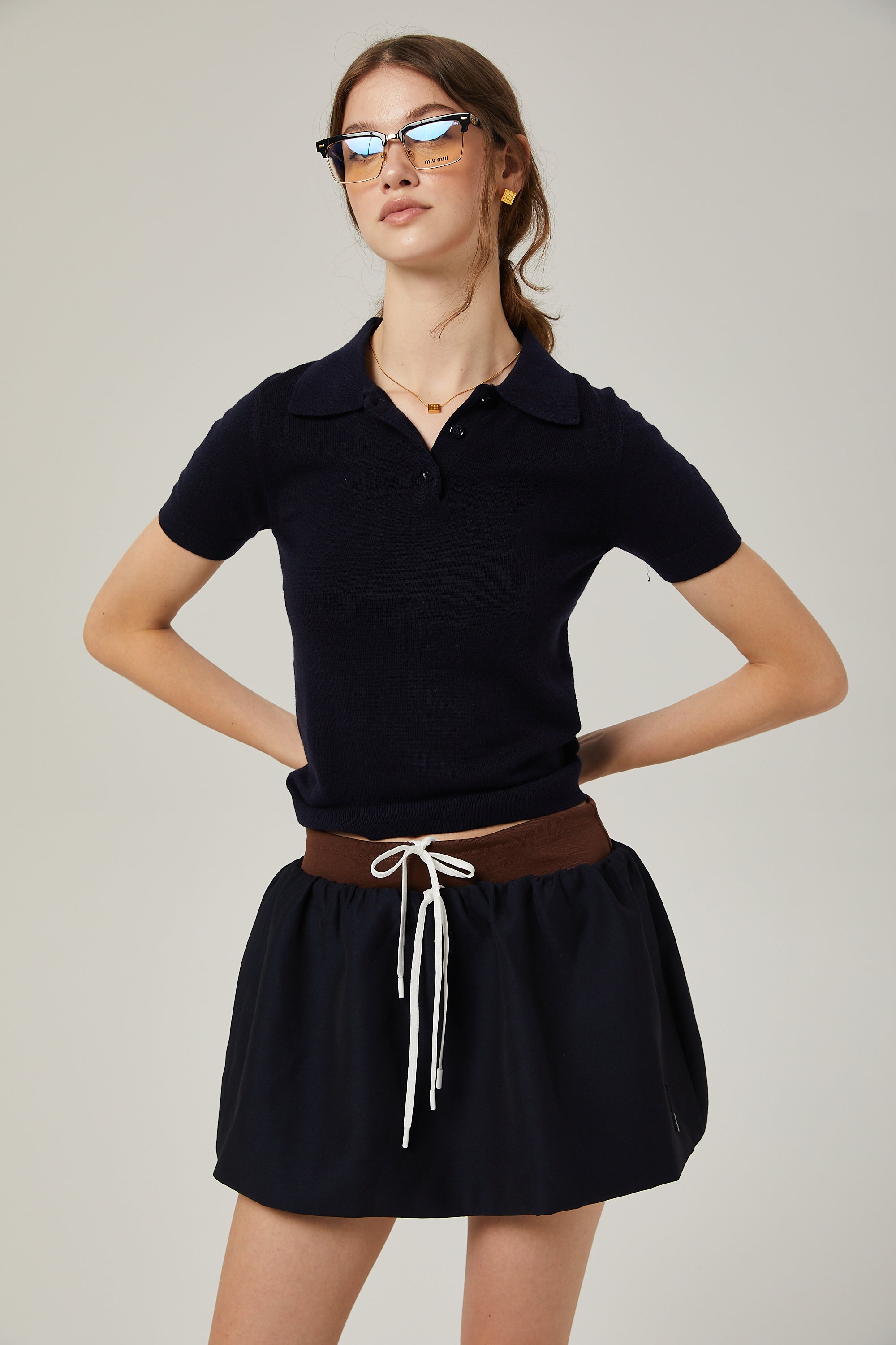 Μίνι Φούστα Sarita Με Φαρδιά Μάλλινα Prints