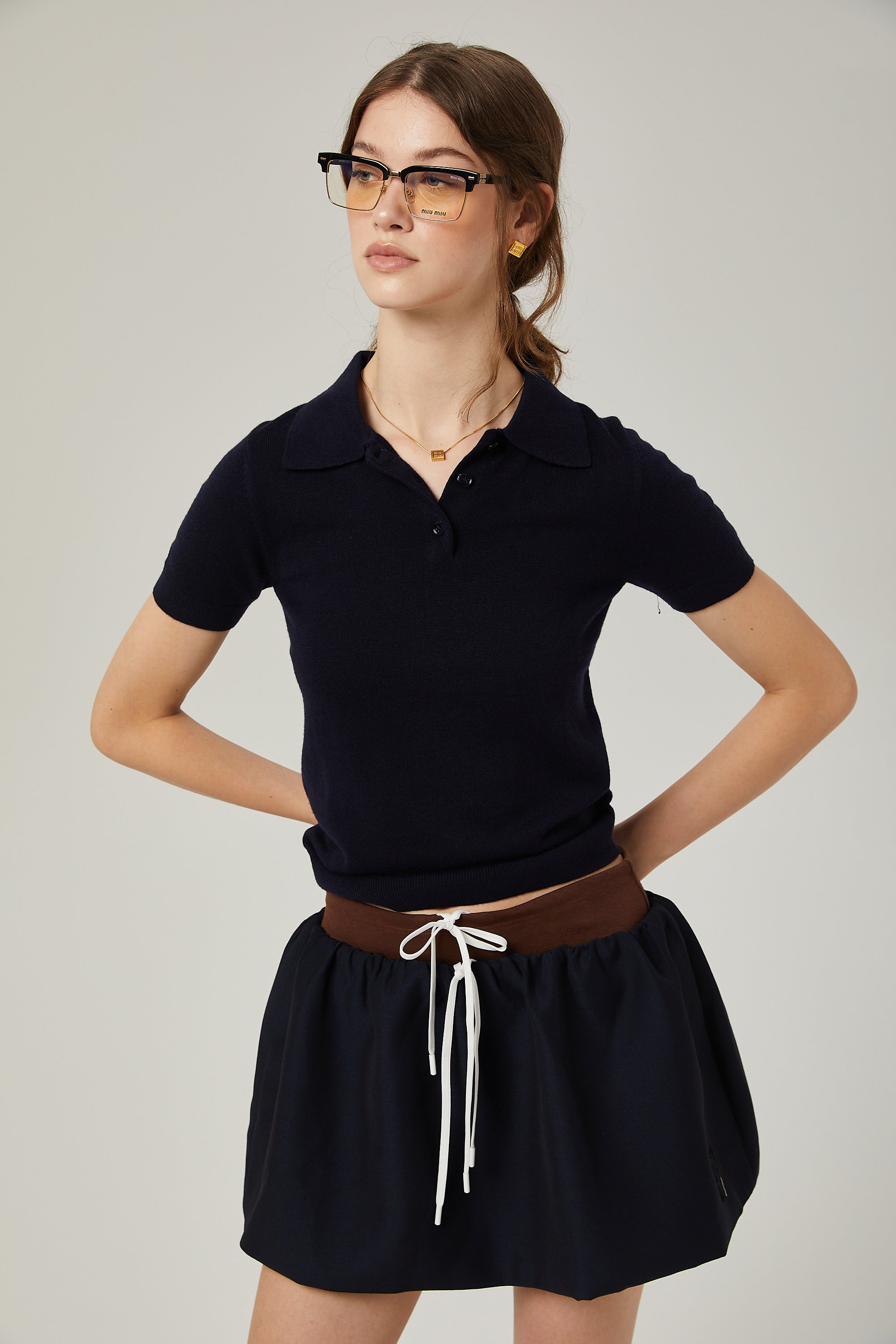 Μίνι Φούστα Sarita Με Φαρδιά Μάλλινα Prints