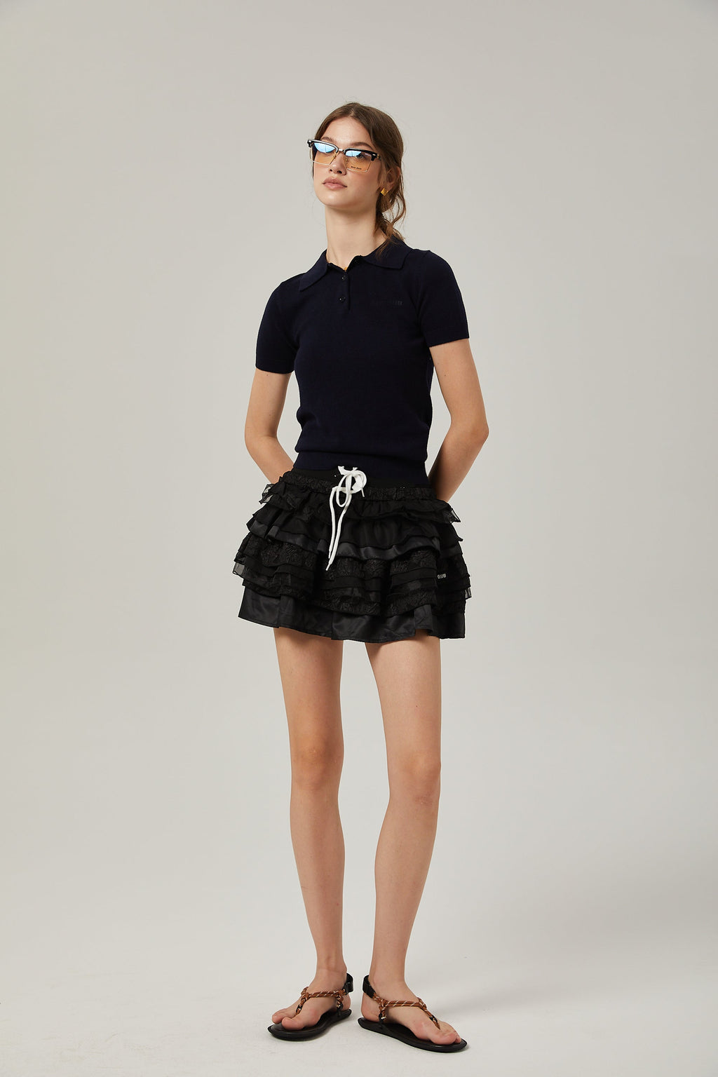 Φούστα Σε Γραμμή Α Με Στρώσεις Από Την Emmanuelle