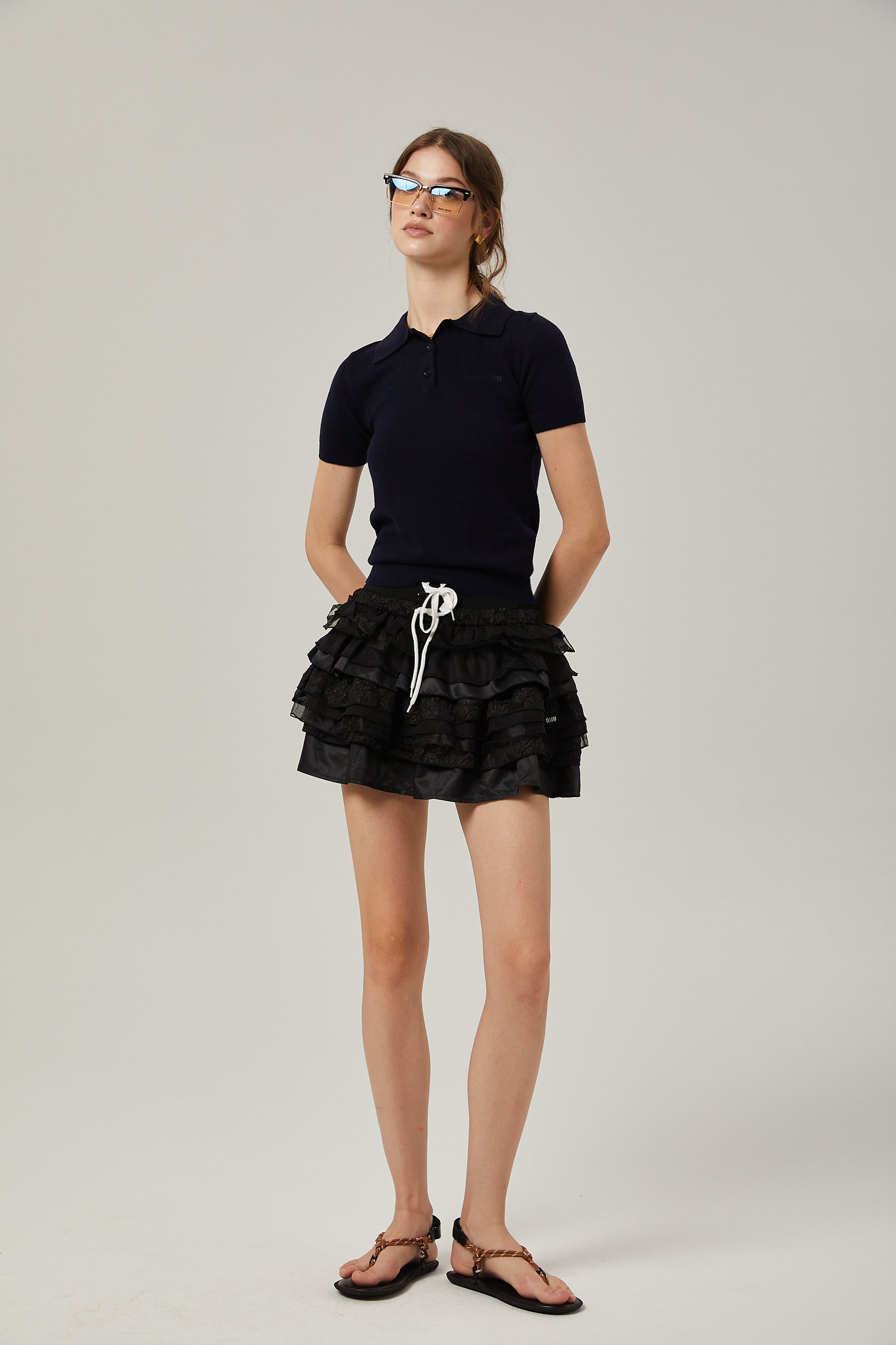 Φούστα Σε Γραμμή Α Με Στρώσεις Από Την Emmanuelle