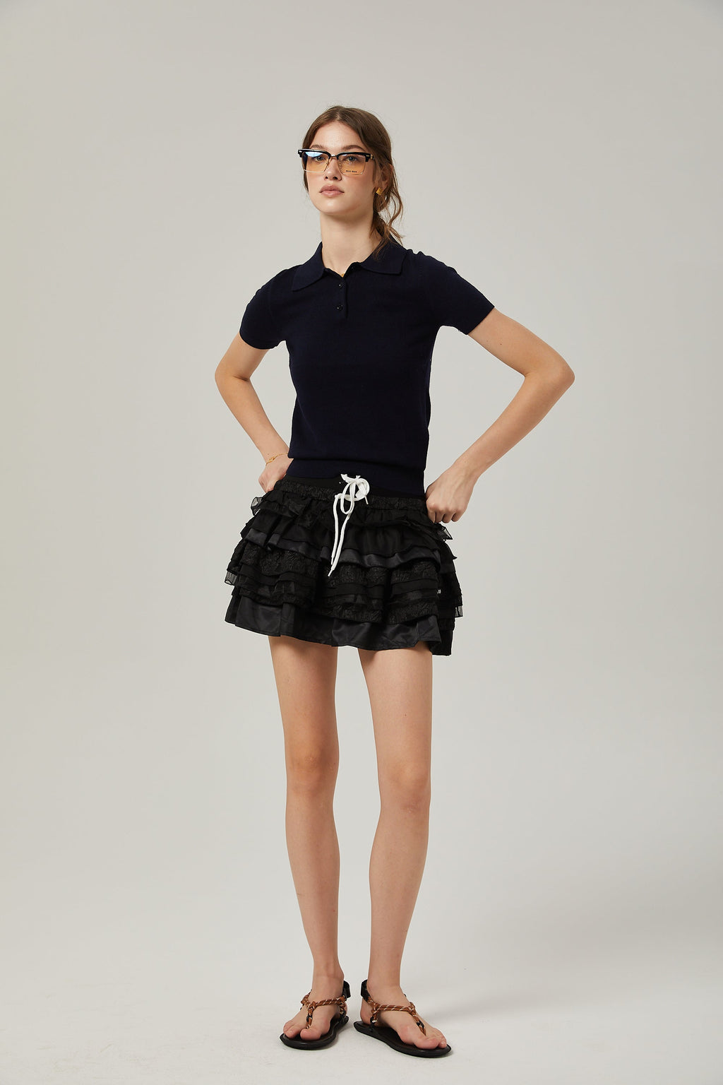 Φούστα Σε Γραμμή Α Με Στρώσεις Από Την Emmanuelle