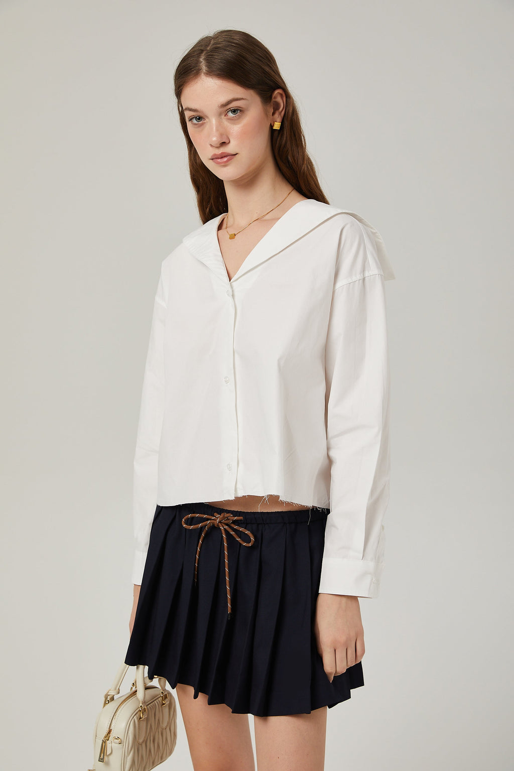 Κοντό Πουκάμισο Bérénice Με Γιακά Ναυτικού